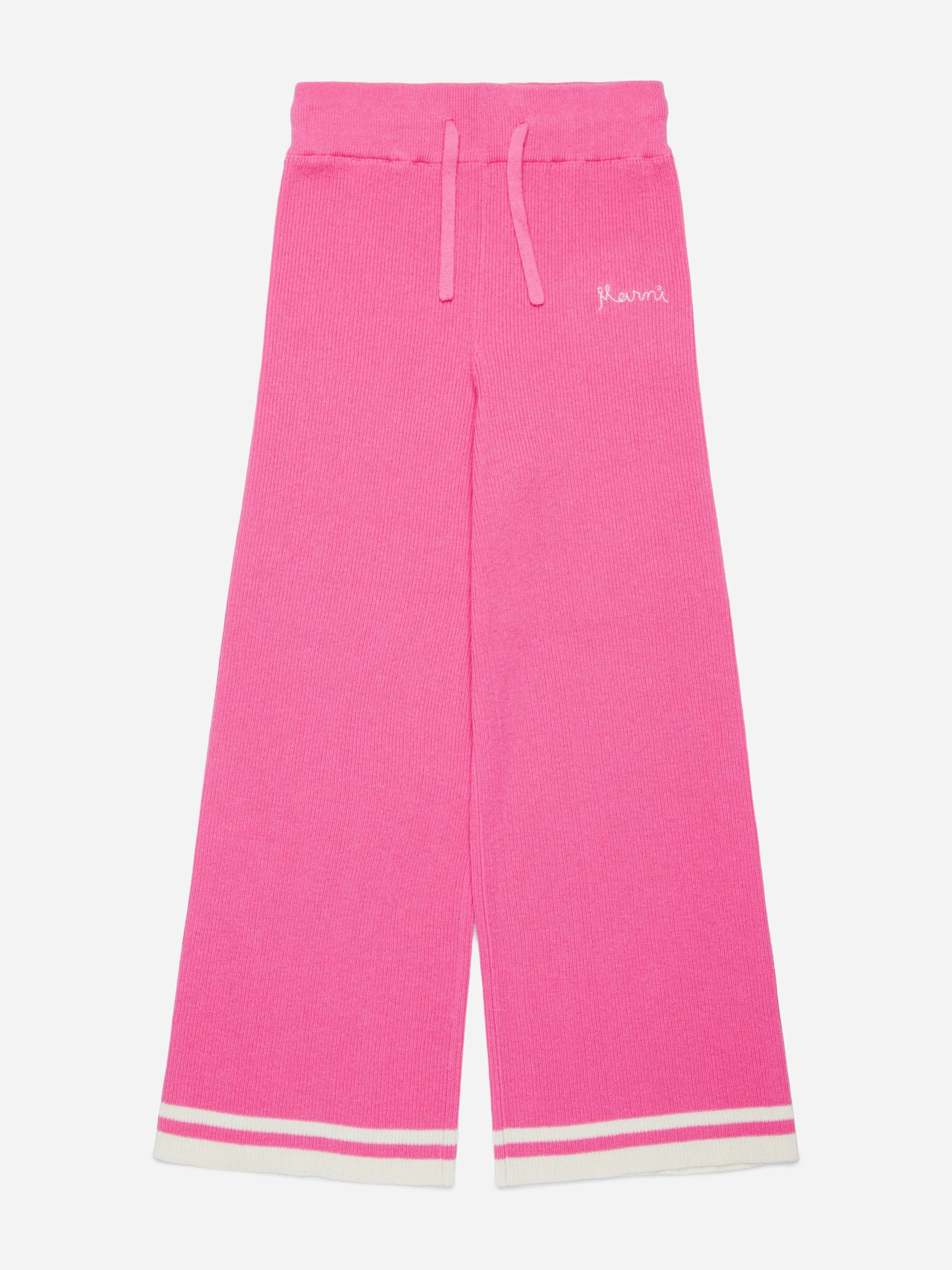 Marni Kids Girls Pink Marni Knitted Trousers In - 12 Yrs