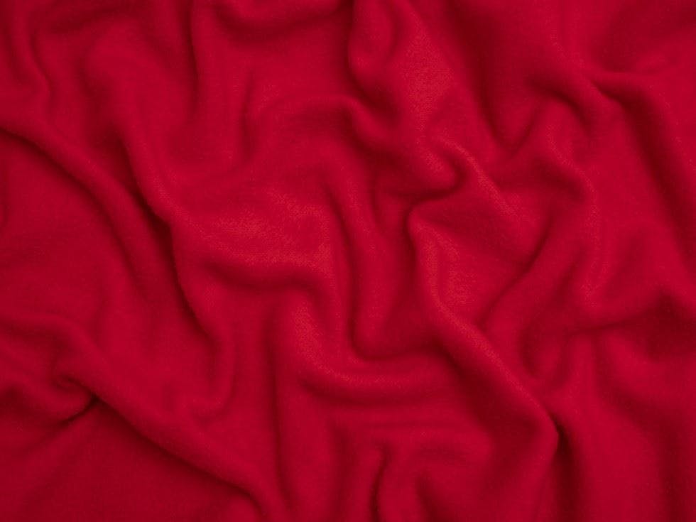 Minerva Red Core Range Polar Fleece Fabric - Plain Design Dressmaking Fabric, 150 Cm / 60" Wide - Per Metre - Cherry