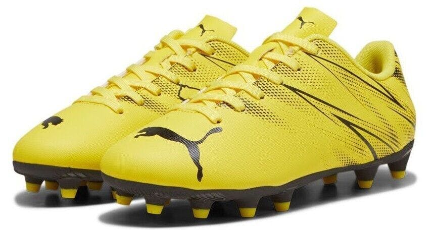 Puma Boys Yellow/Black /Girls Attacanto Fg/Ag Football Boots / - Uk 4 Eu 37