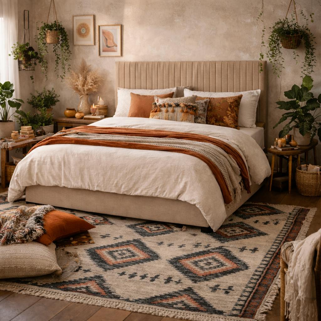 Wyld Haus Beige/Light Dublin Taupe Upholstered 6Ft Super King Size Ottoman Bed With Tall Ribbed Headboard