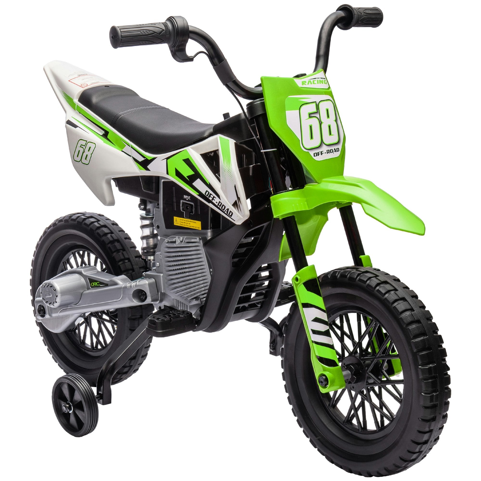Aiyaplay Blue 12V Kids Electric Motorcycle W/ Twist Grip Throttle, Music,