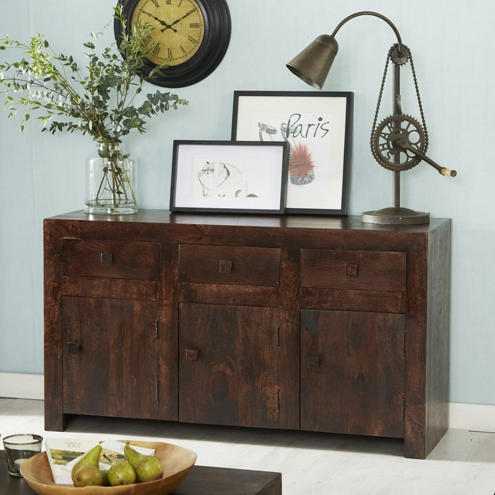 Ih Design Dark Mary Mango Wood Large Sideboard - Wood - 1