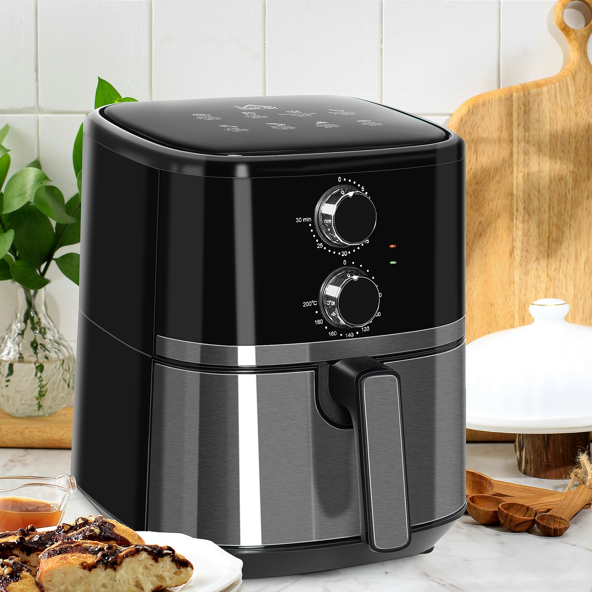 Homcom Air Fryer 1500W 4.5L Air Fryers Oven With Timer