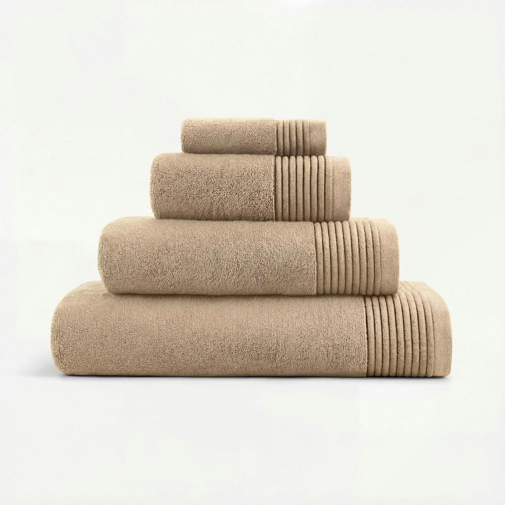 Bedable Beige Plush Towels - Bath Sheet
