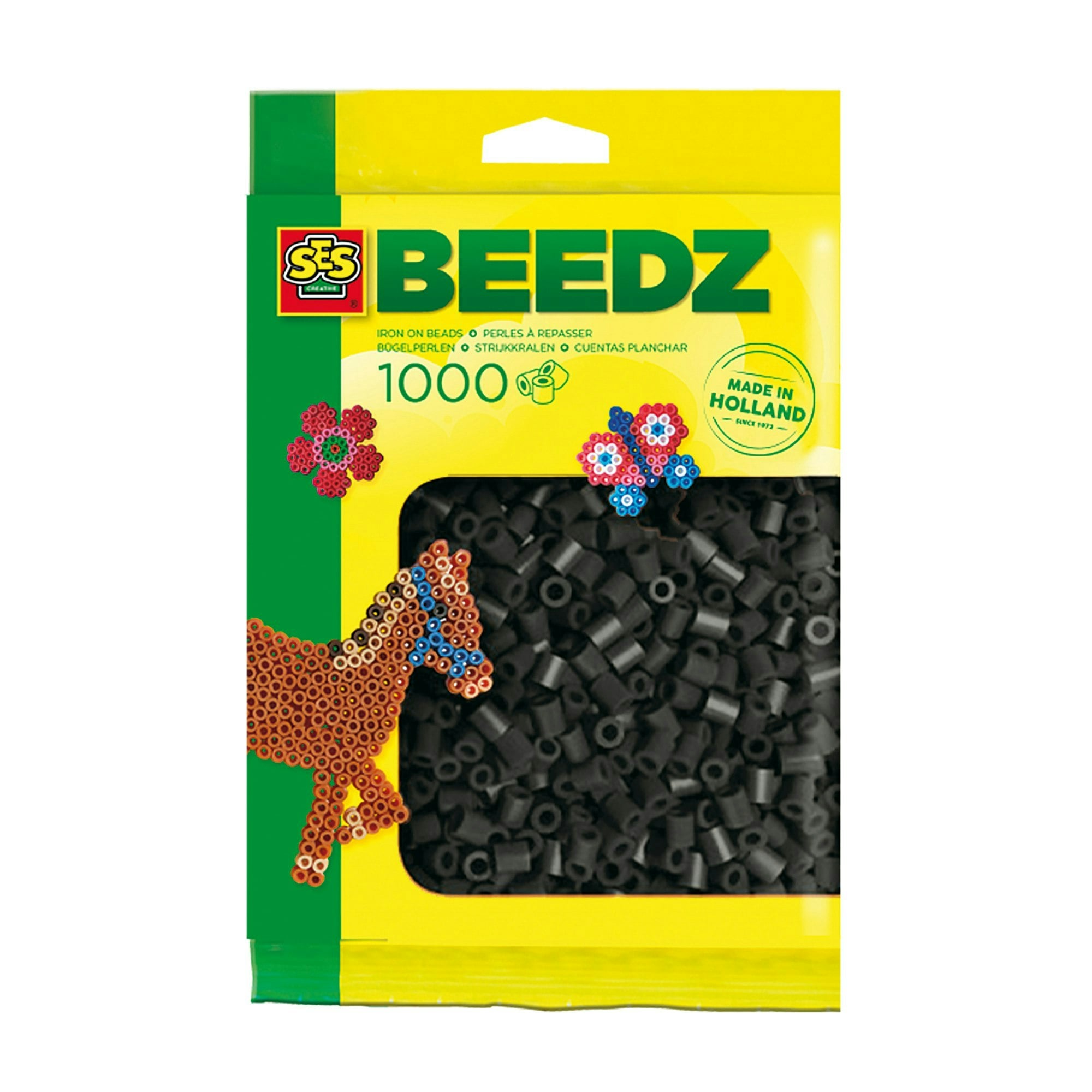 Ses Creative Black Iron On Beads 1000