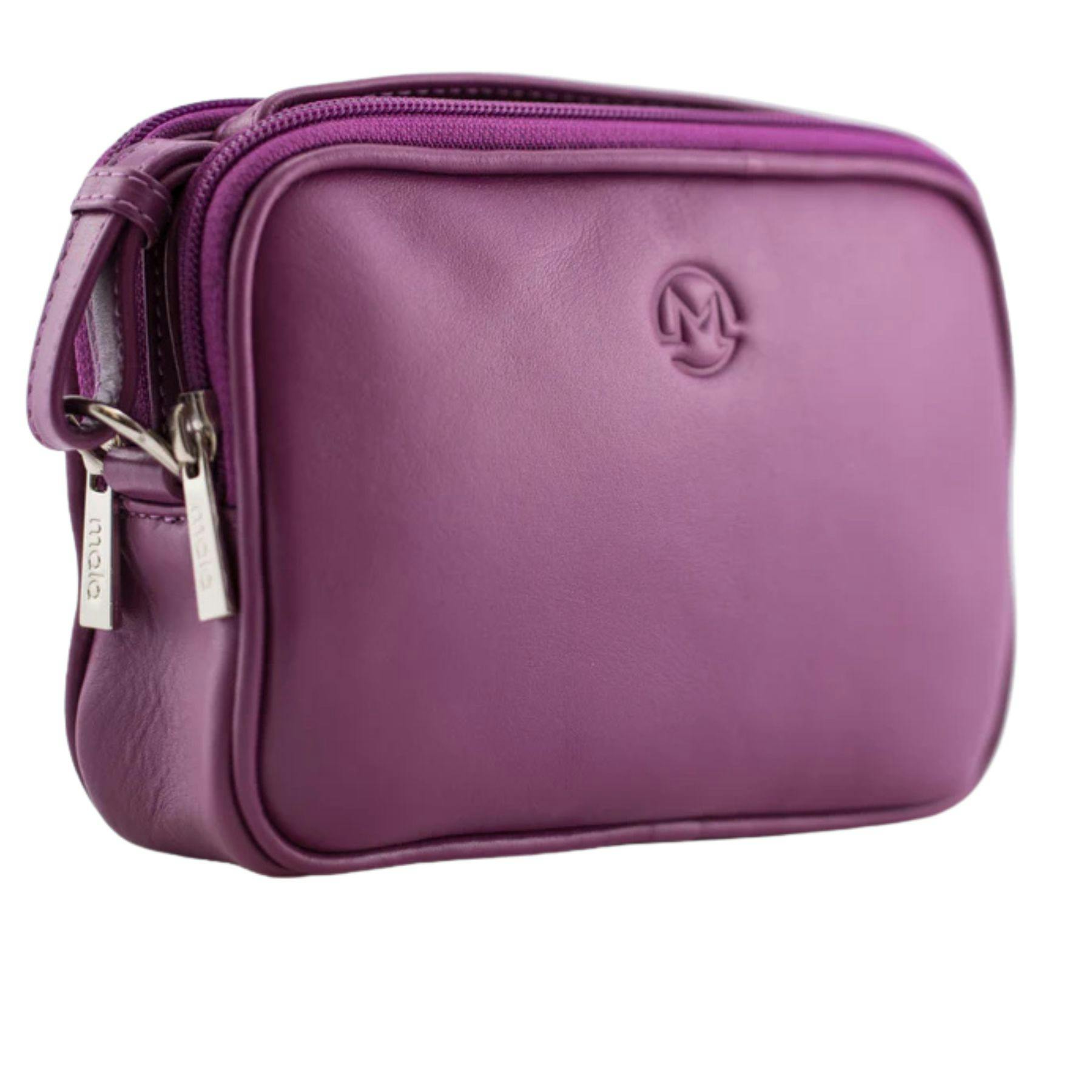 Mala Leather Purple Anishka Heart Camera Bag - Leather