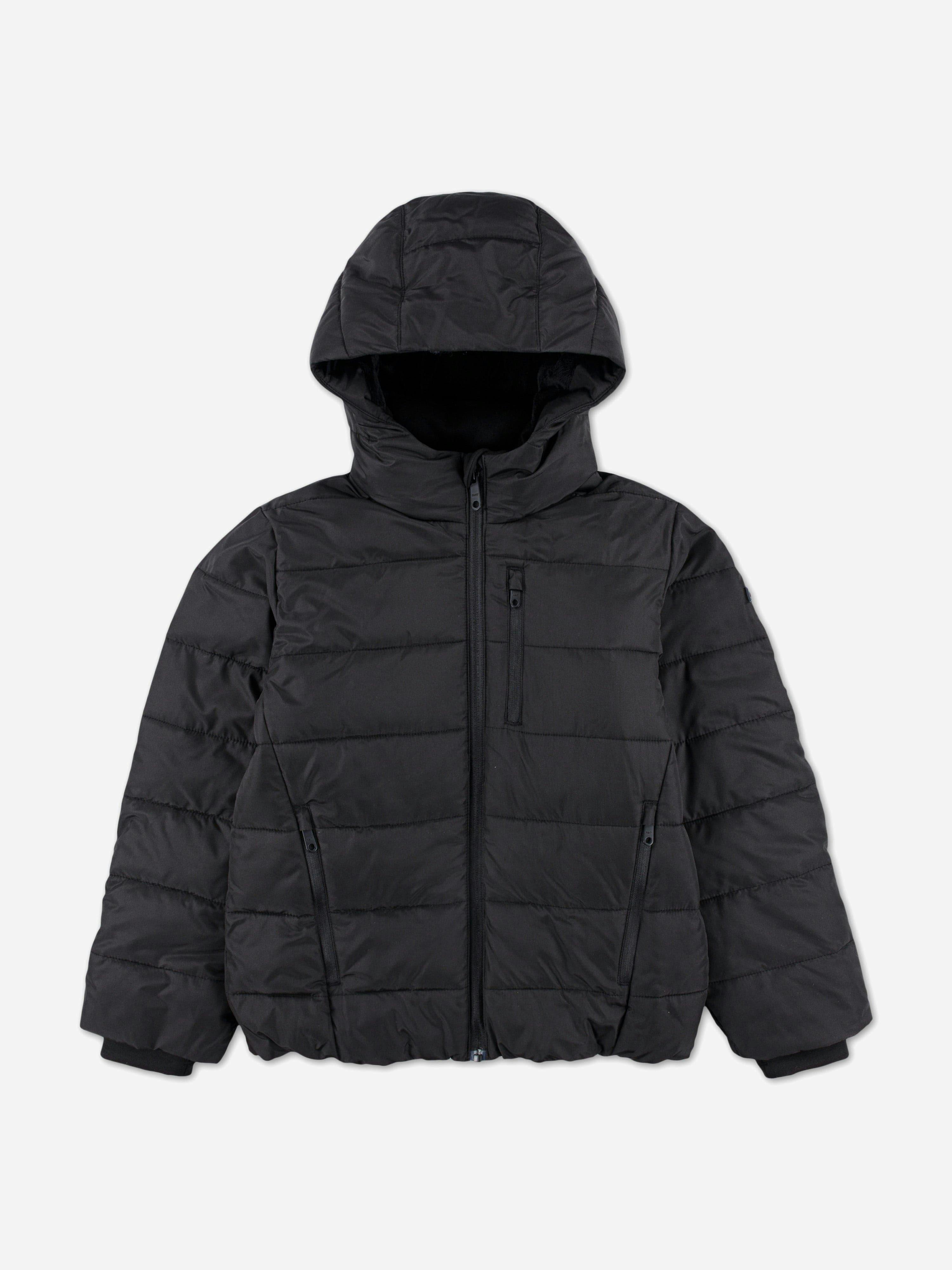 Abercrombie & Fitch Boys Black Midweight Puffer Jacket On - 5 - 6 Years