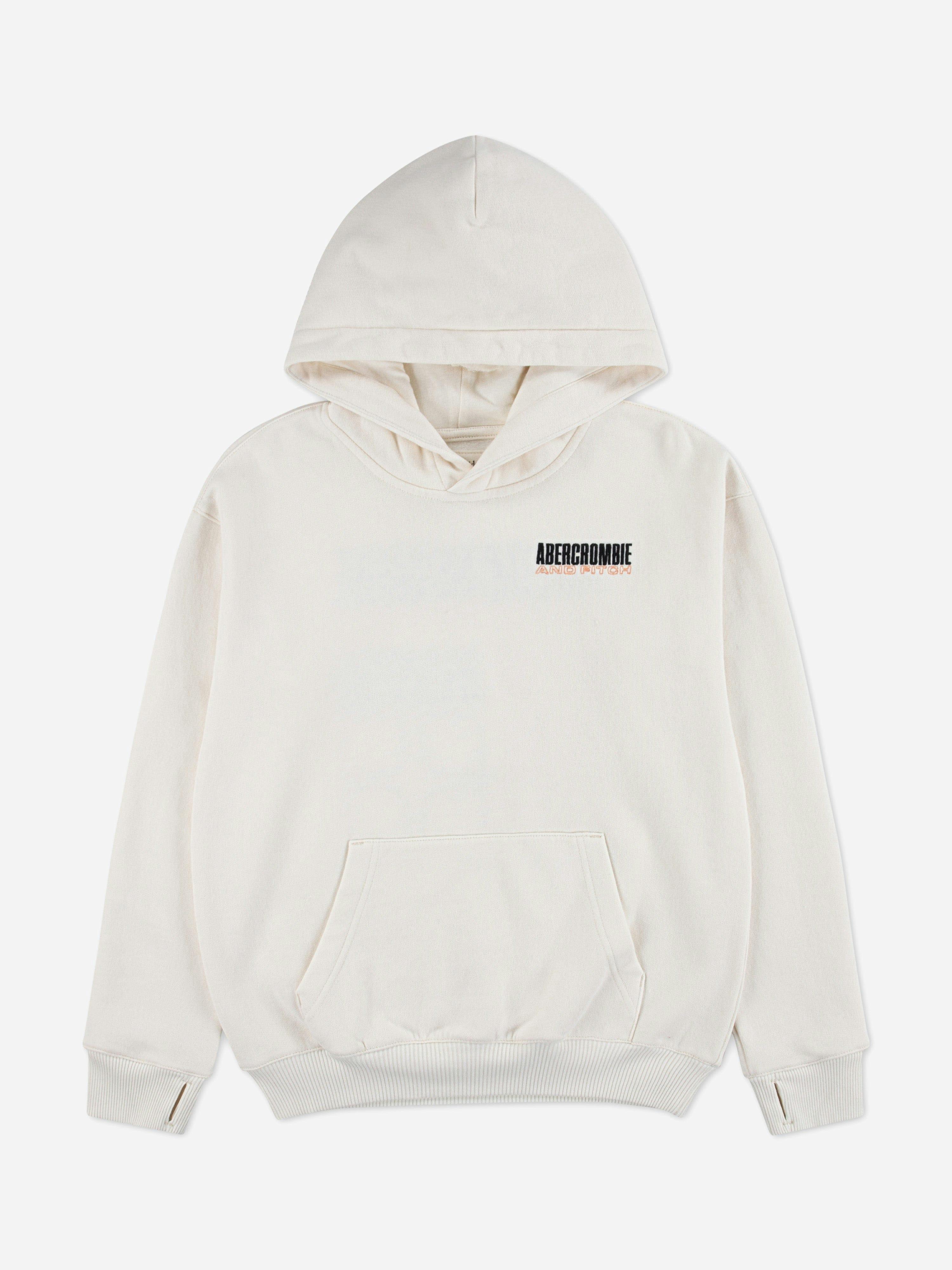Abercrombie & Fitch Boys Ivory Pullover Hoodie In - 9 - 10 Yrs