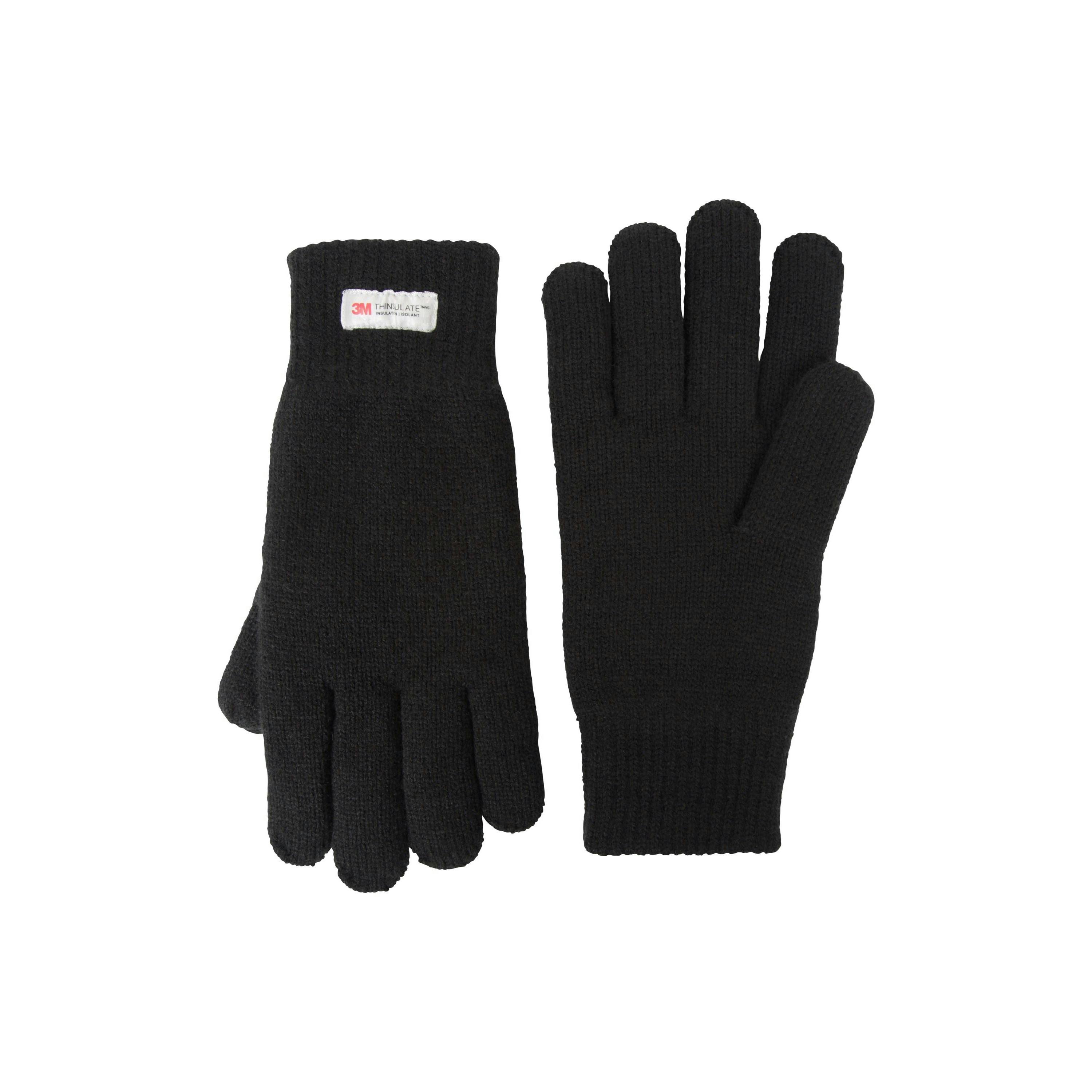 Mountain Warehouse Men's Black Thinsulate Knitted Gloves - One Size