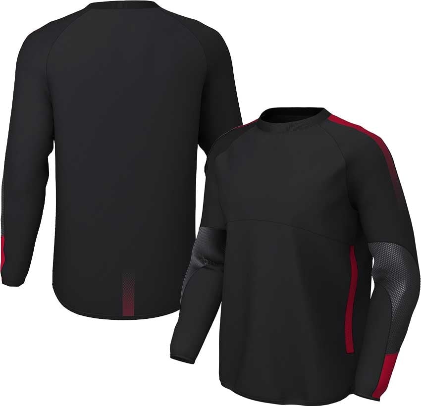 Xero Degrees Black/Red Youth Edge Series Contact Training Top (Xo-Ch860y) - Youth Large