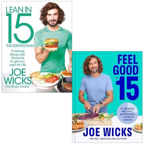 Bluebird/Hq Ltd Lean In 15 The Sustain Plan And [Hardcover] Feel Good In 15 By Joe Wicks 2 Books Collection Set