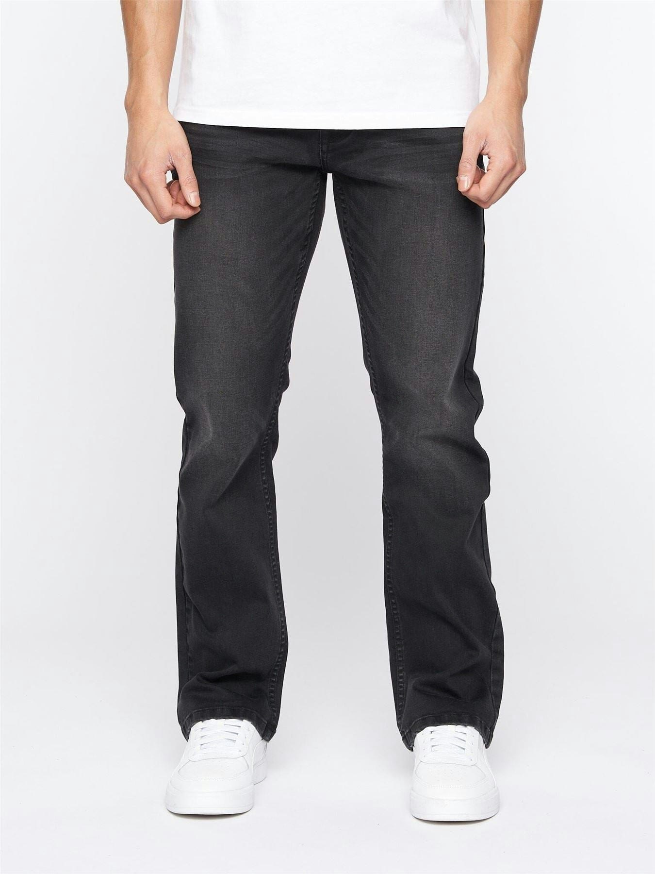 Crosshatch Black Winsbury Bootcut Jeans Wash - W30 L30