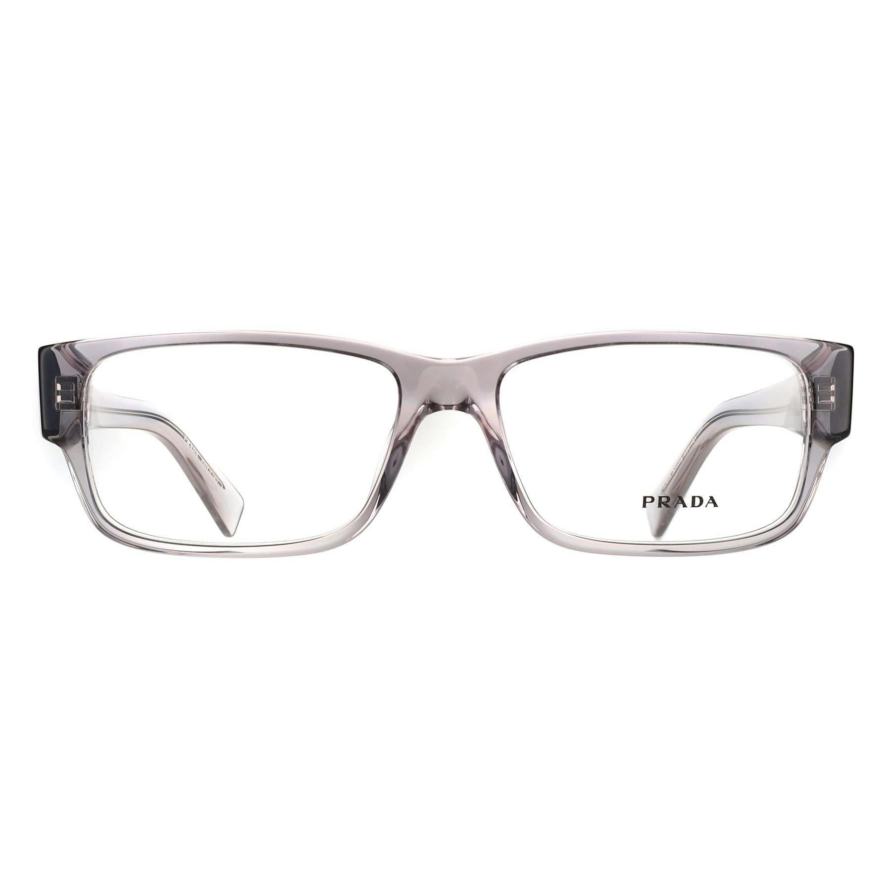 Prada Blue Pr B09v 17T1o1 Man Optical Frames Acetate Transparent Squared Normal - Image 3