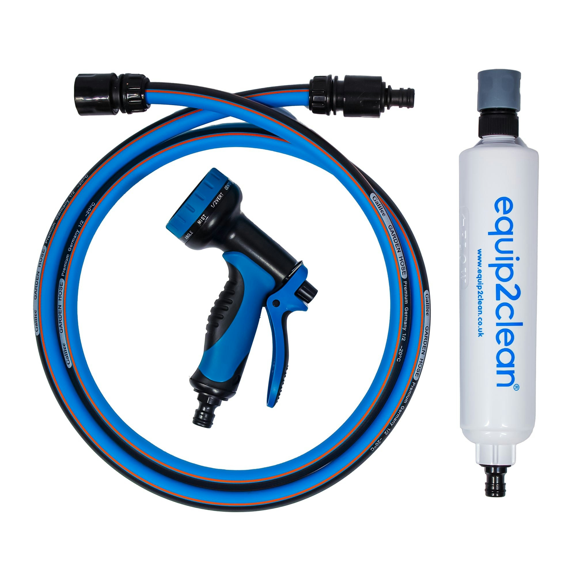Dtlr Men's Aquaspray® Inline Di Resin Pure Water Filter With Hose & Wash Gun