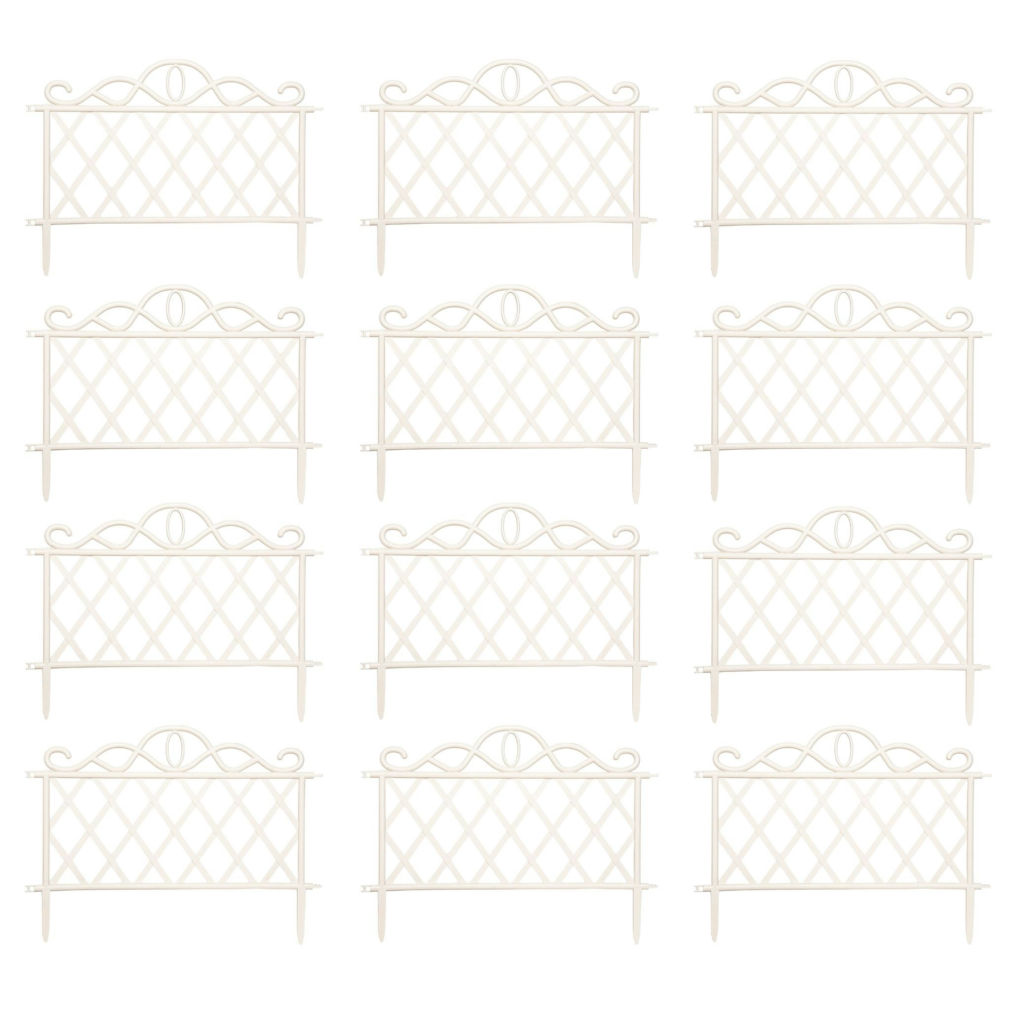 Samuel Alexander Garden Border Fence Edging - 27cm - White - Image 5