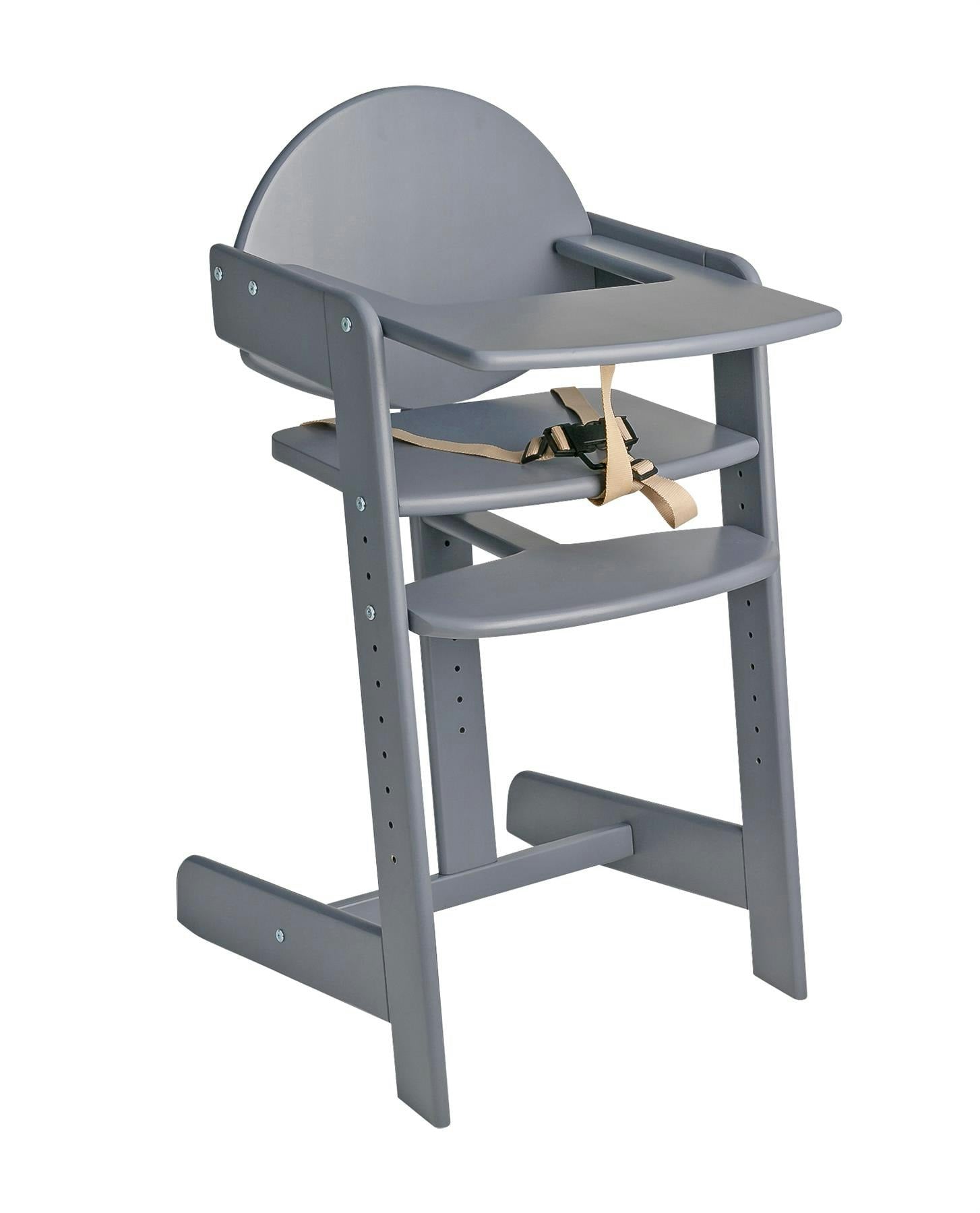 Safetots Grey Grow With Me Wooden High Chair, Highchair For Baby And Toddler, Converts To A Childs Chair, Stylish And Practical