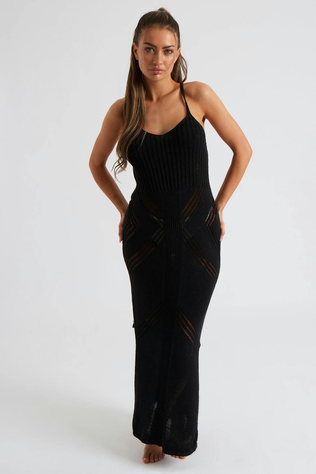 Urban Bliss Pointelle Knit Midaxi Dress - S