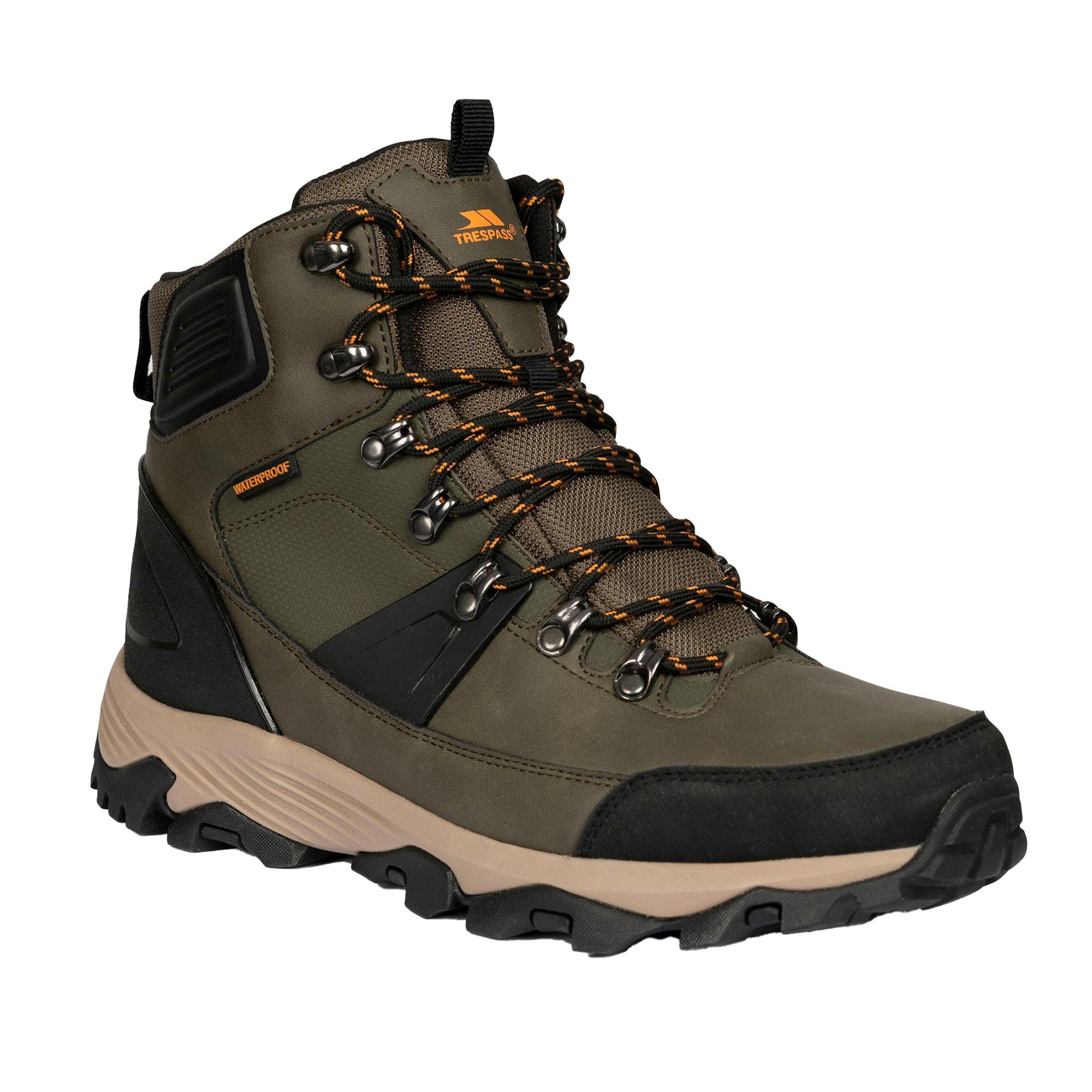Trespass Men's Conrad Waterproof Walking Boots - Olive - 7 Uk - Olive - 30% Pu/20% Textile/15% Md/15% Rubber/10% Rubber/10% Eva