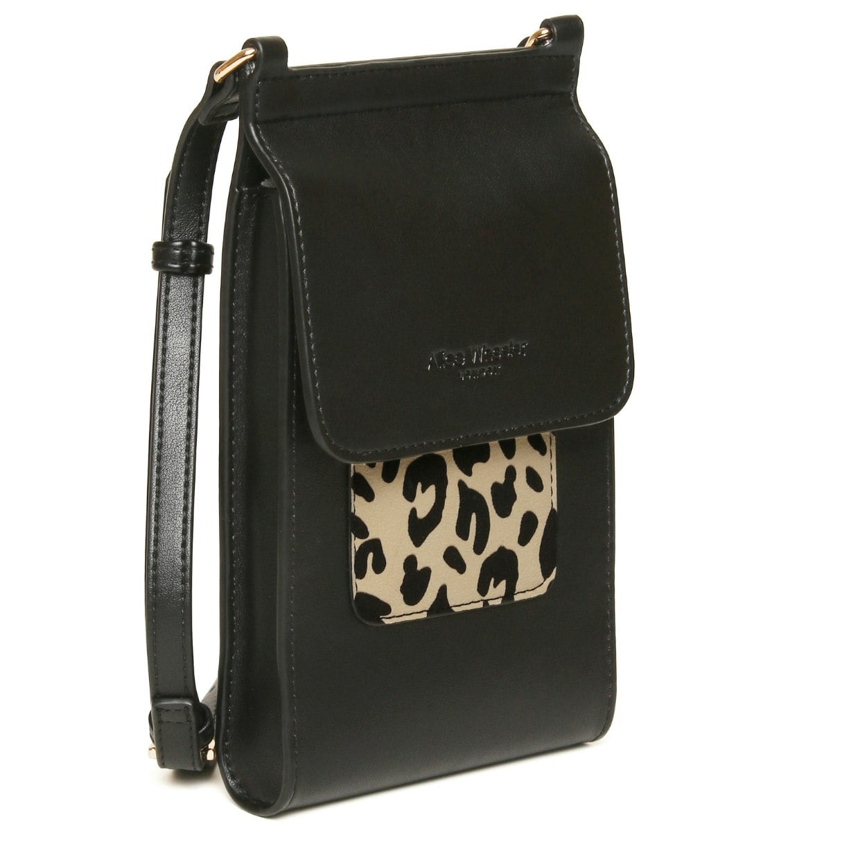 Alice Wheeler Light Mini Bloomsbury Bee Crossbody Phone Bag - Leopard