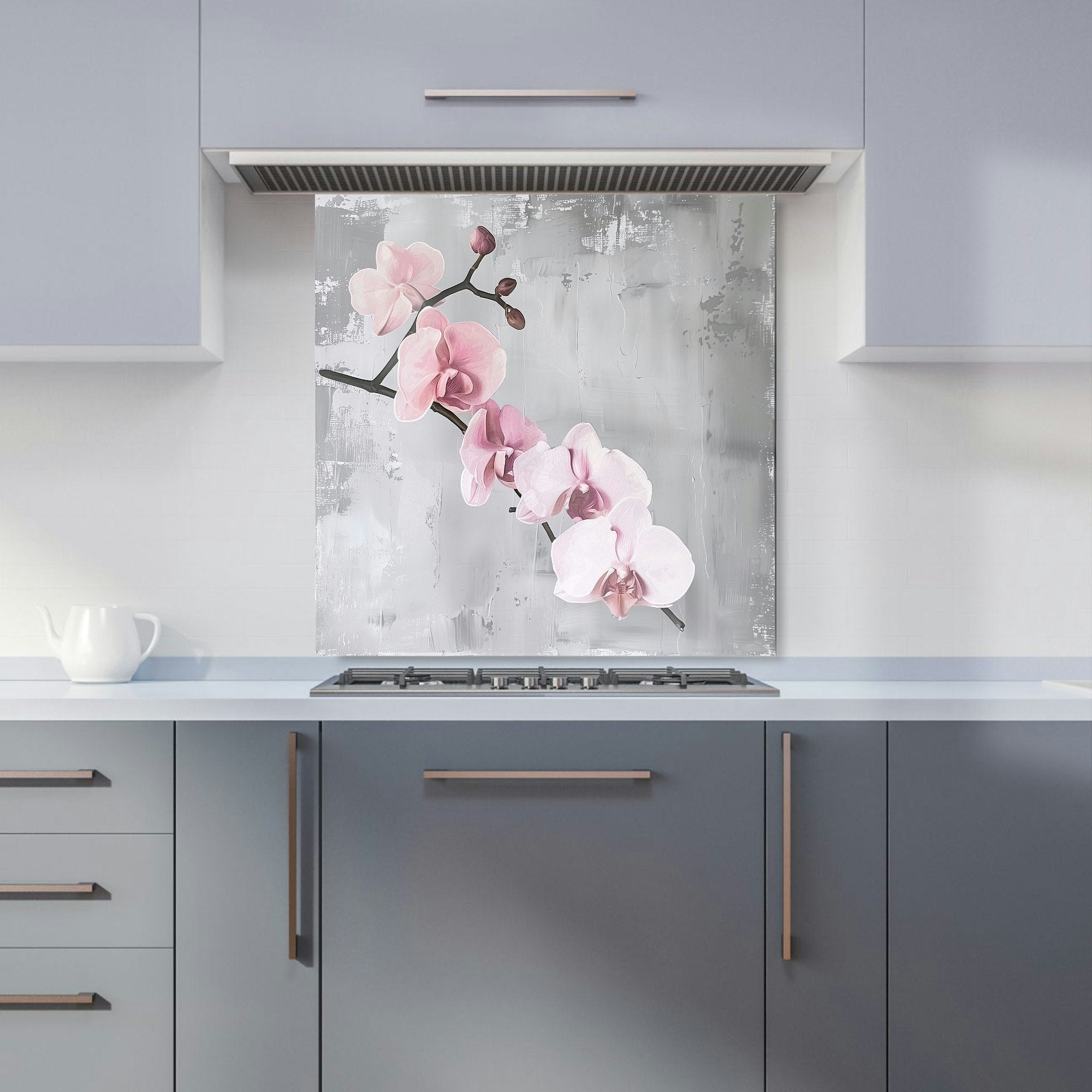 Warren Reed Pink/Light - Designer Blossom On A Branch Kitchen Splashback - W600mm X H600mm