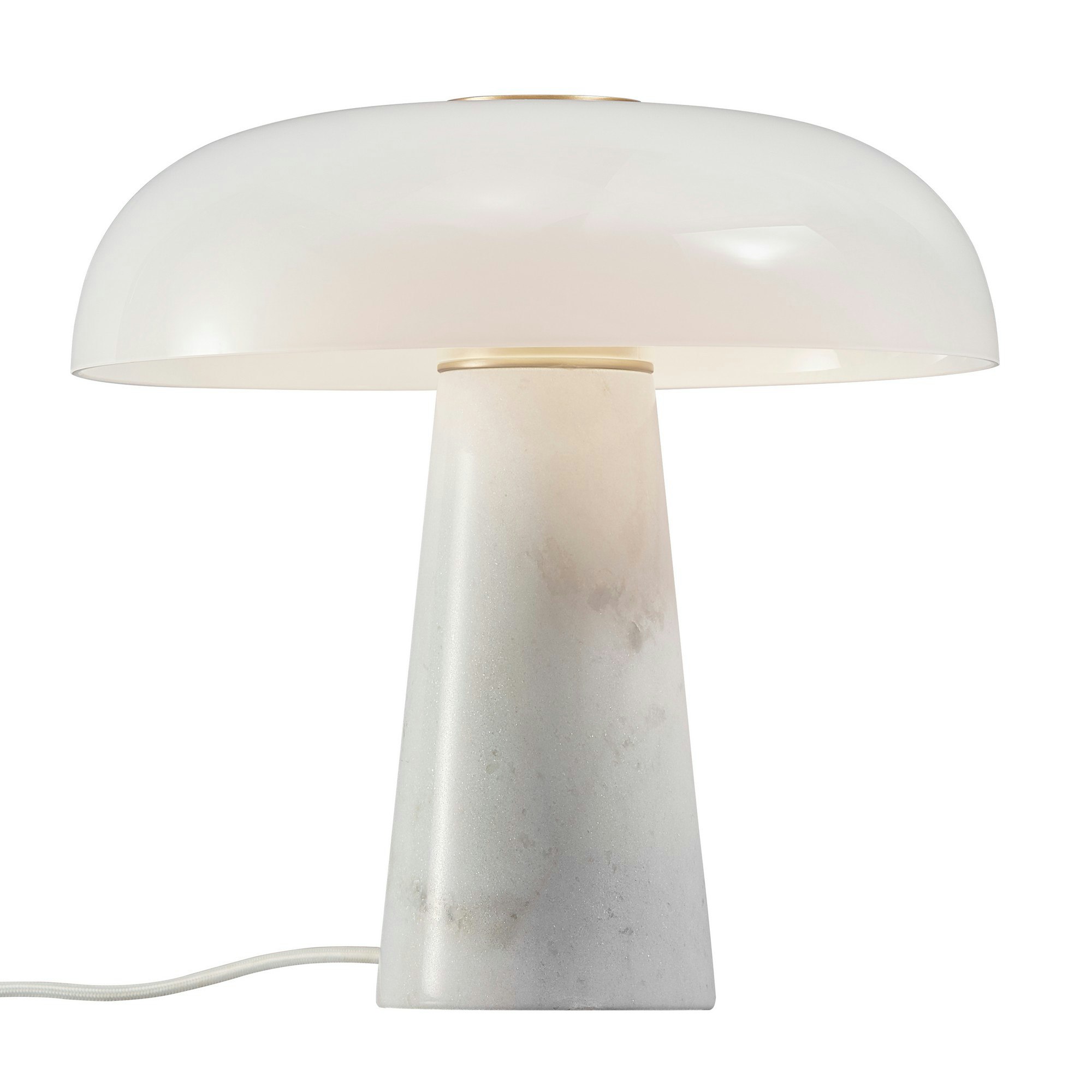 Rackhams White Glossy | Table Lamp | Opal - 1