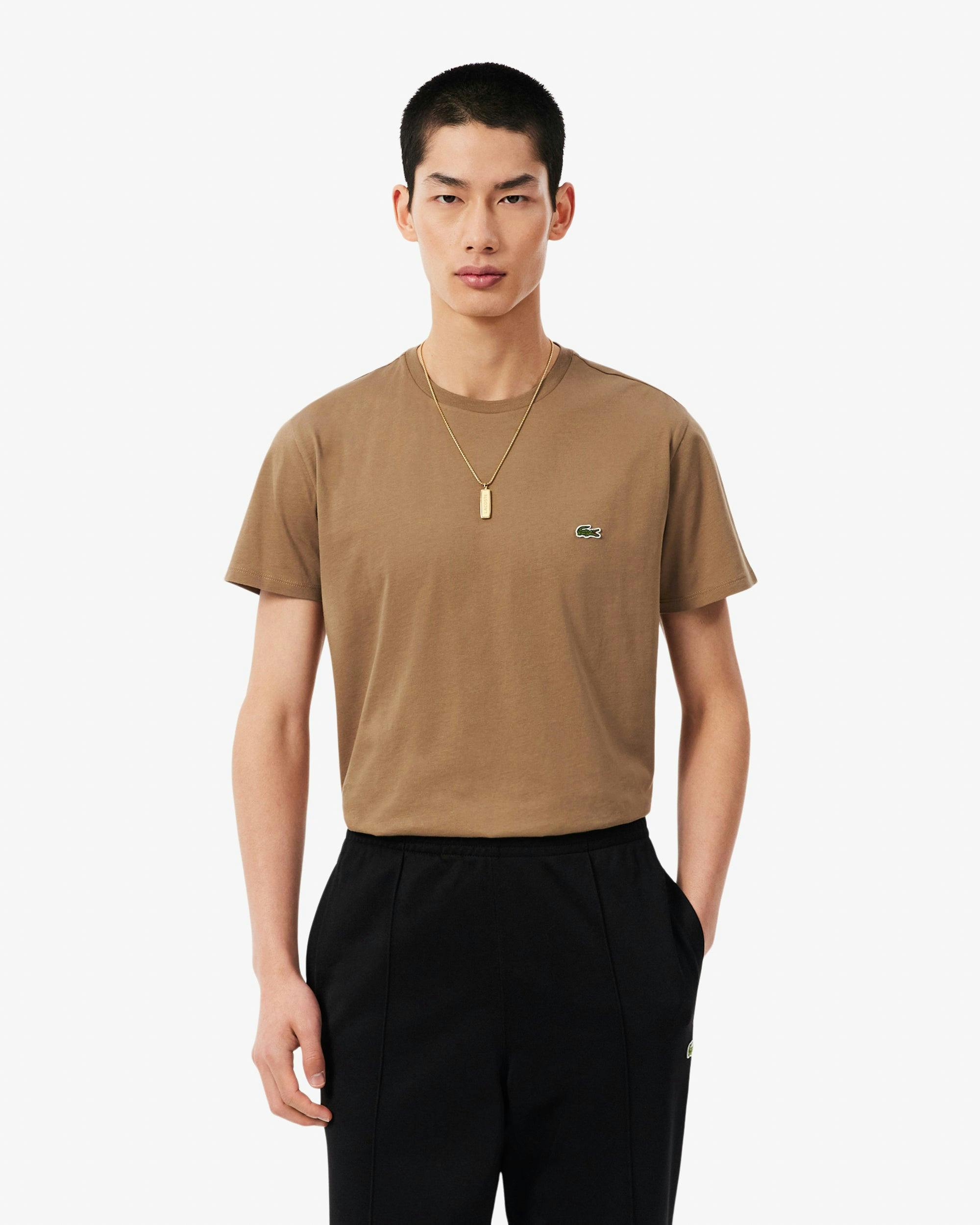 Lacoste Men's Green Crew Neck Pima Cotton Jersey T-Shirt - Cookie Six - Cookie Six - L