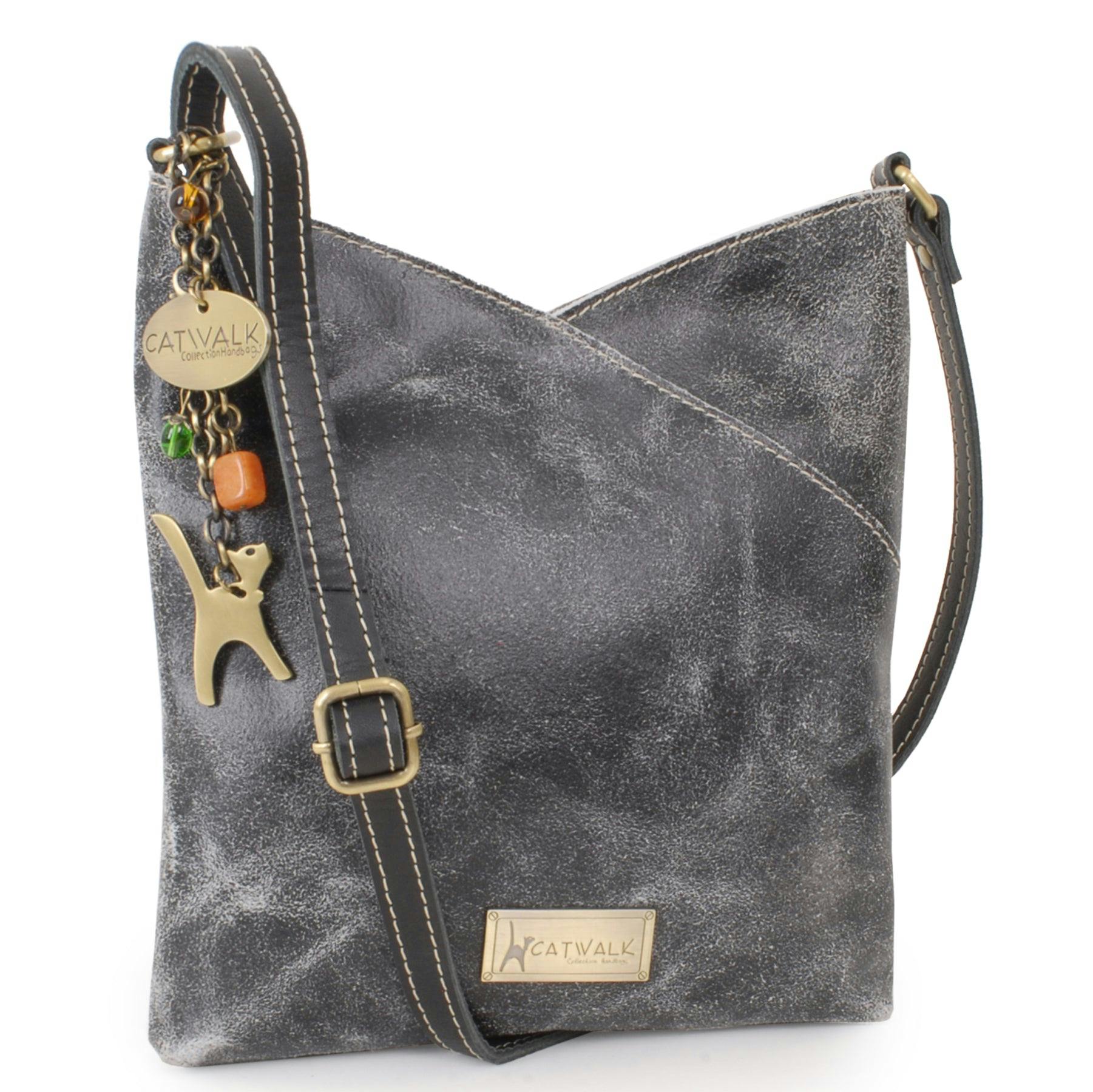 Catwalk Collection Handbags Black Flora - Crossbody Bag