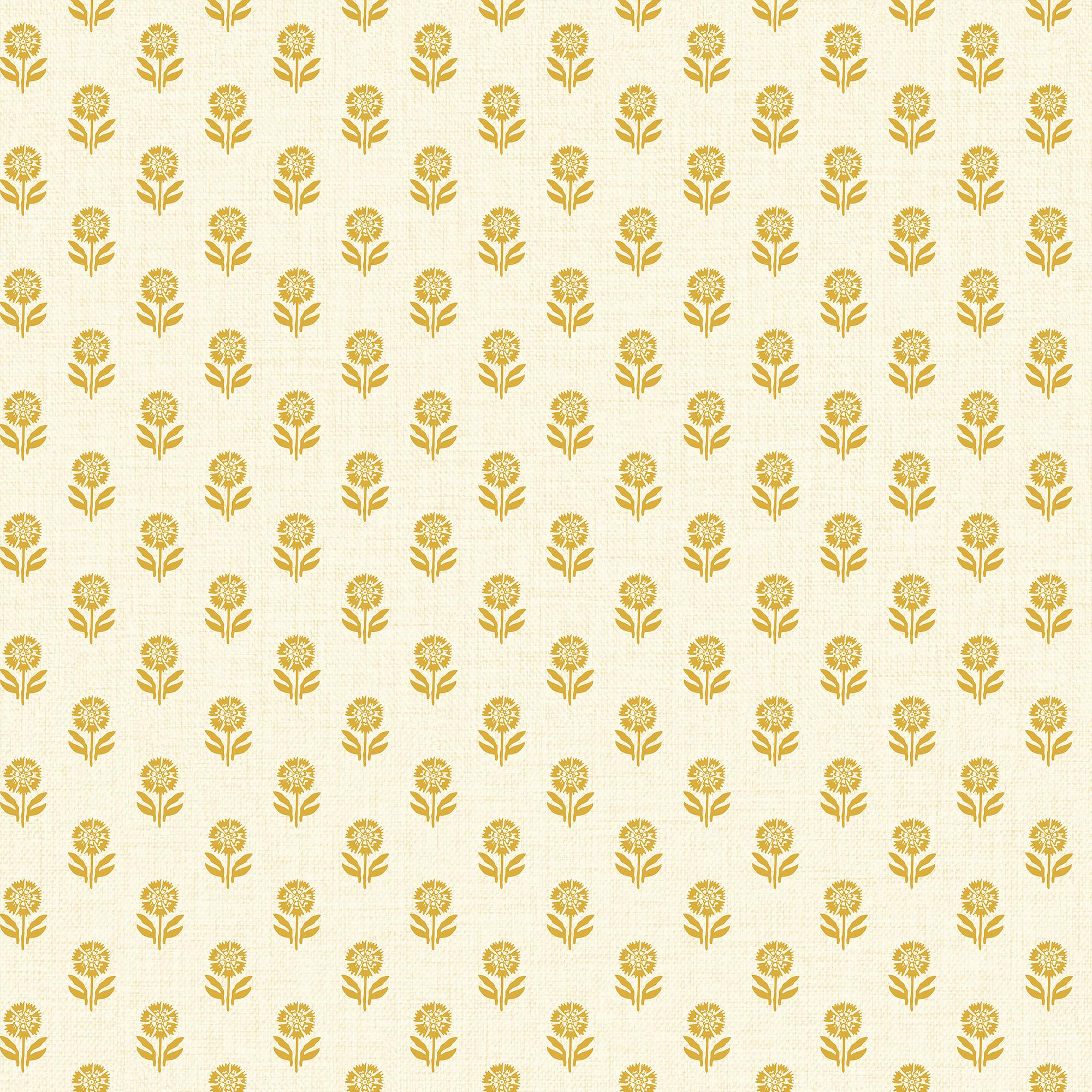 Joules Cream/Yellow Woodblock Floral Wallpaper |