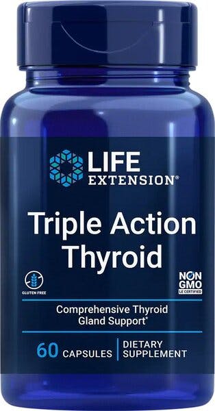 Life Extension Triple Action Thyroid 60 Capsules, Thyroid Gland Support - Image 7