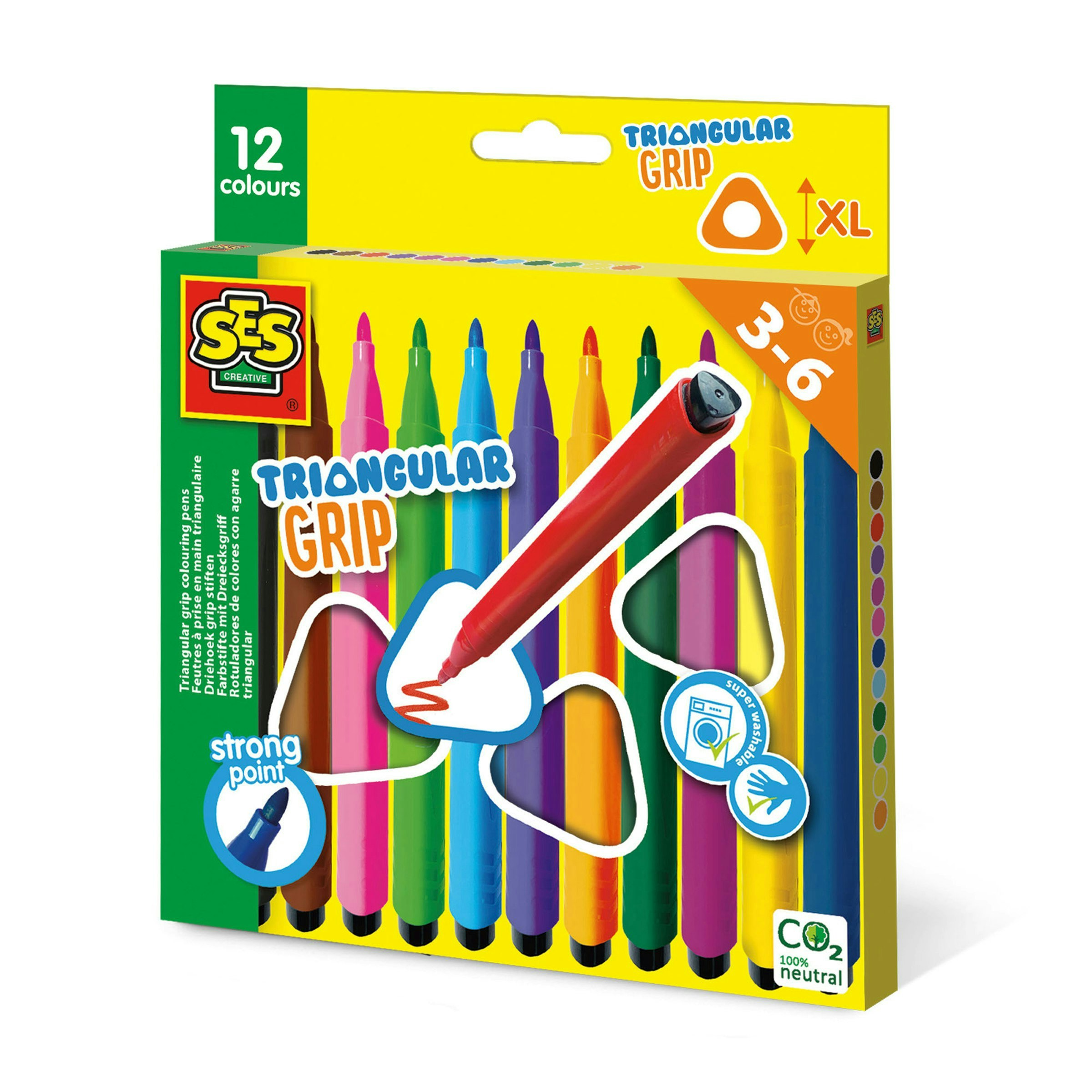 Ses Creative Triangular Grip Colouring Pens