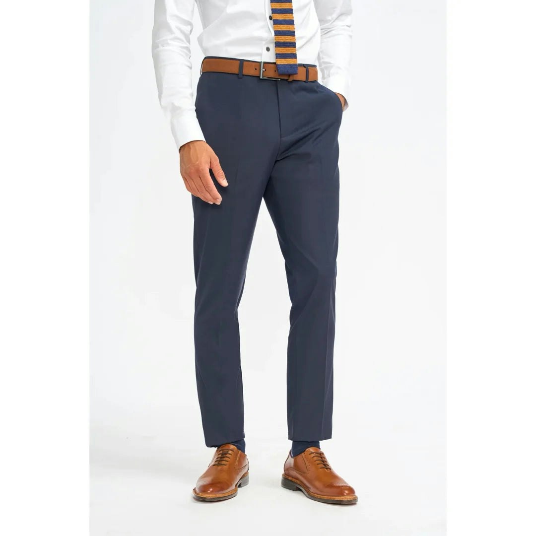 House Of Cavani Men's Malibu - Navy Formal Trousers - 46W 32L