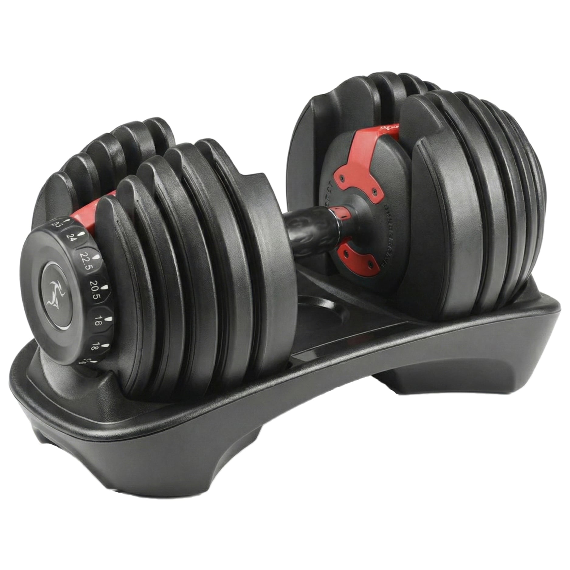 Strongology Relentless24 Home Fitness Single Adjustable Smart Dumbbell From 2.5Kg Up To 24Kg Training Weights