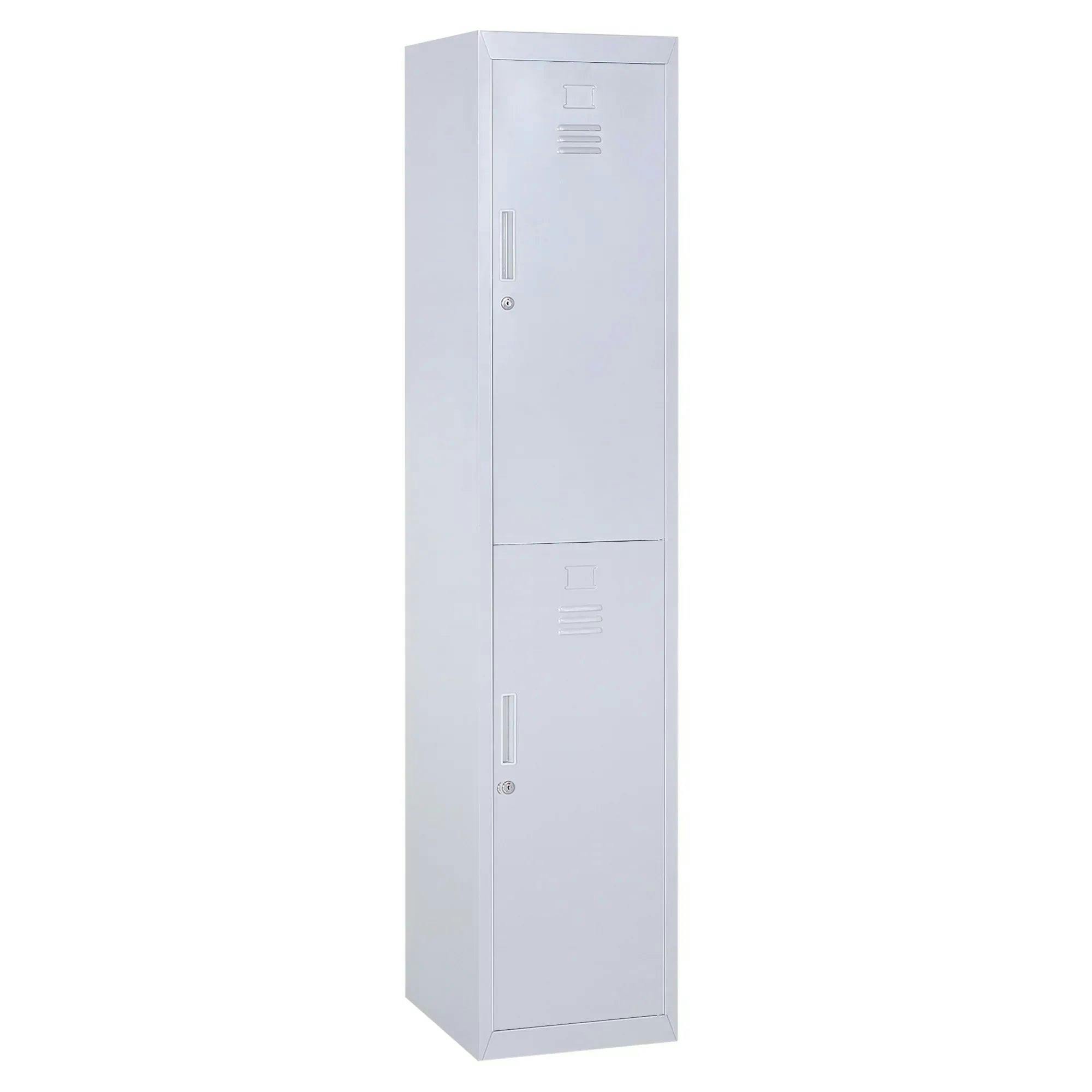 Photos - Display Cabinet / Bookcase HOMCOM Rackhams Locker Cabinet Storage Cold Rolled Steel w/ Shelves Vertical Cupboard Grey 38 x 46 x 180 cm - Grey