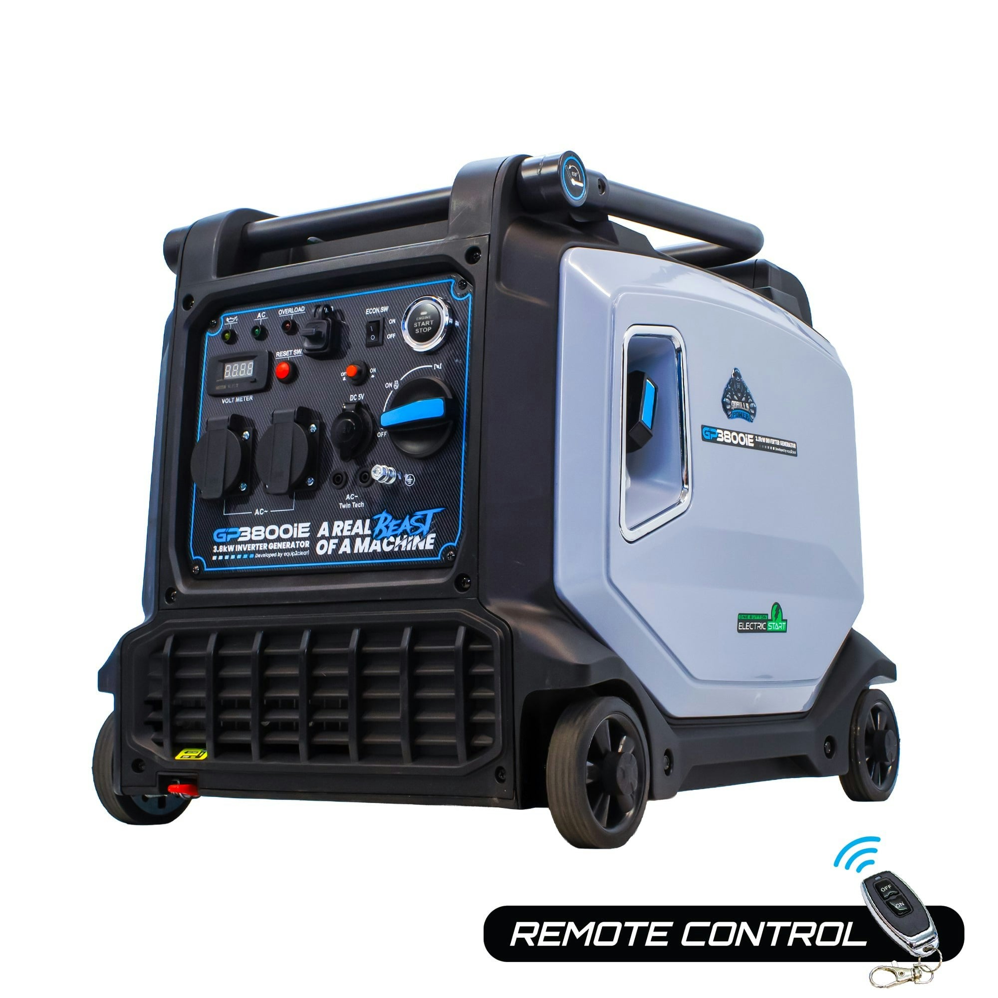 Gorilla Power Equip2clean 3800W Inverter Suitcase Generator With Electric Start - Gp3800ie – Reliable Power On-The-Go