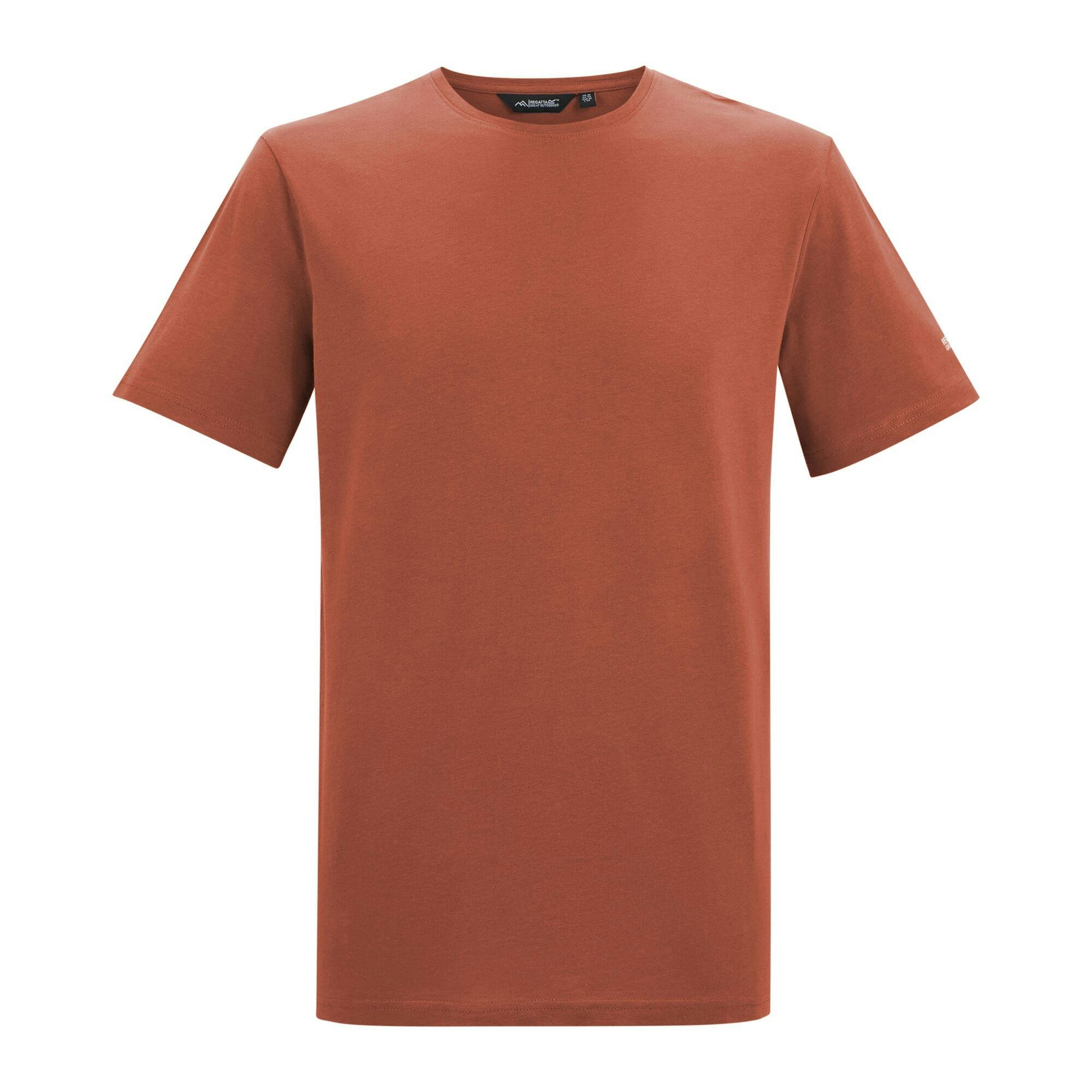 Regatta Men's Tait Lightweight Active T-Shirt - Brick - Xxl - Brick - 100% Cotton