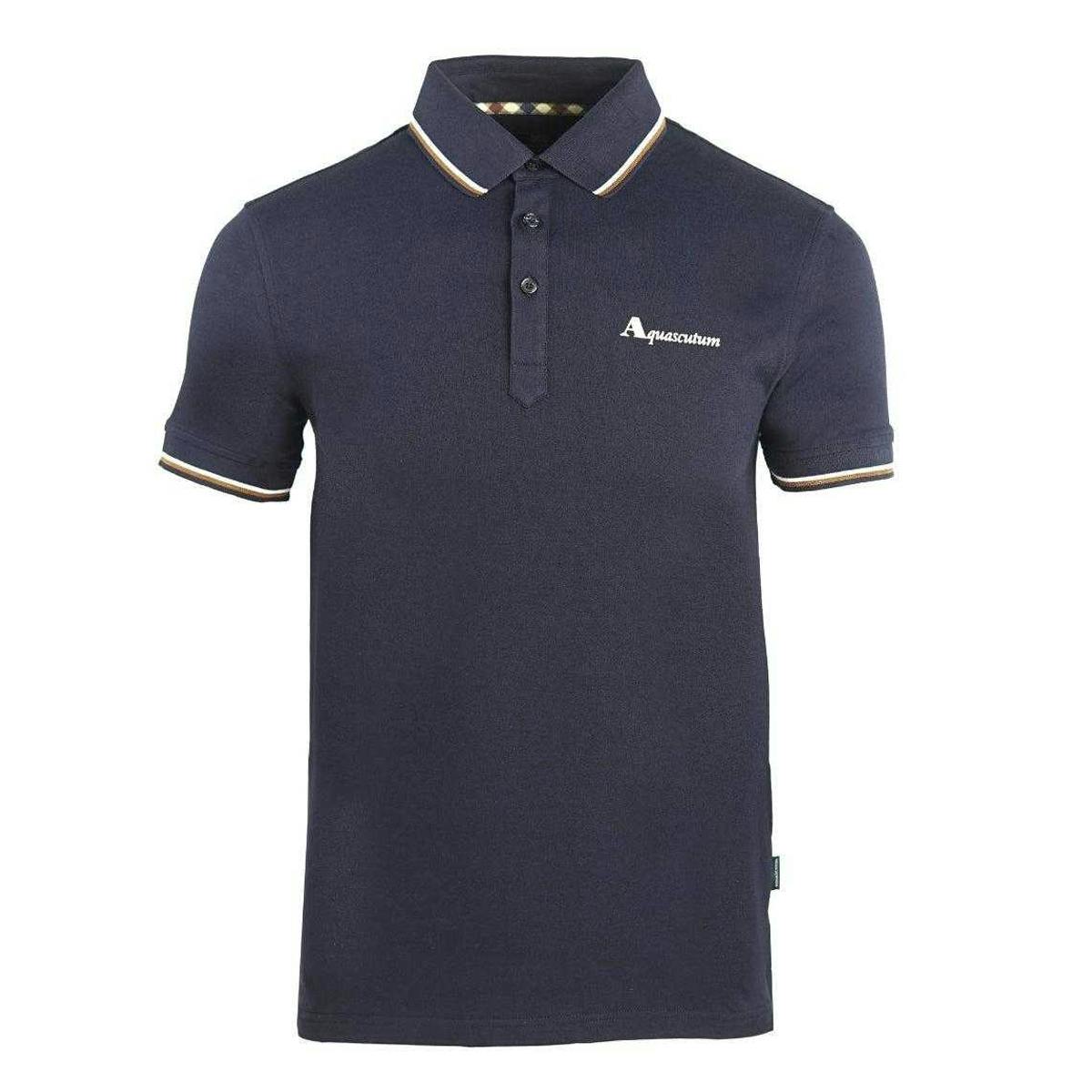 Aquascutum Unisex Adult Logo Polo Shirt - Navy - S - Navy