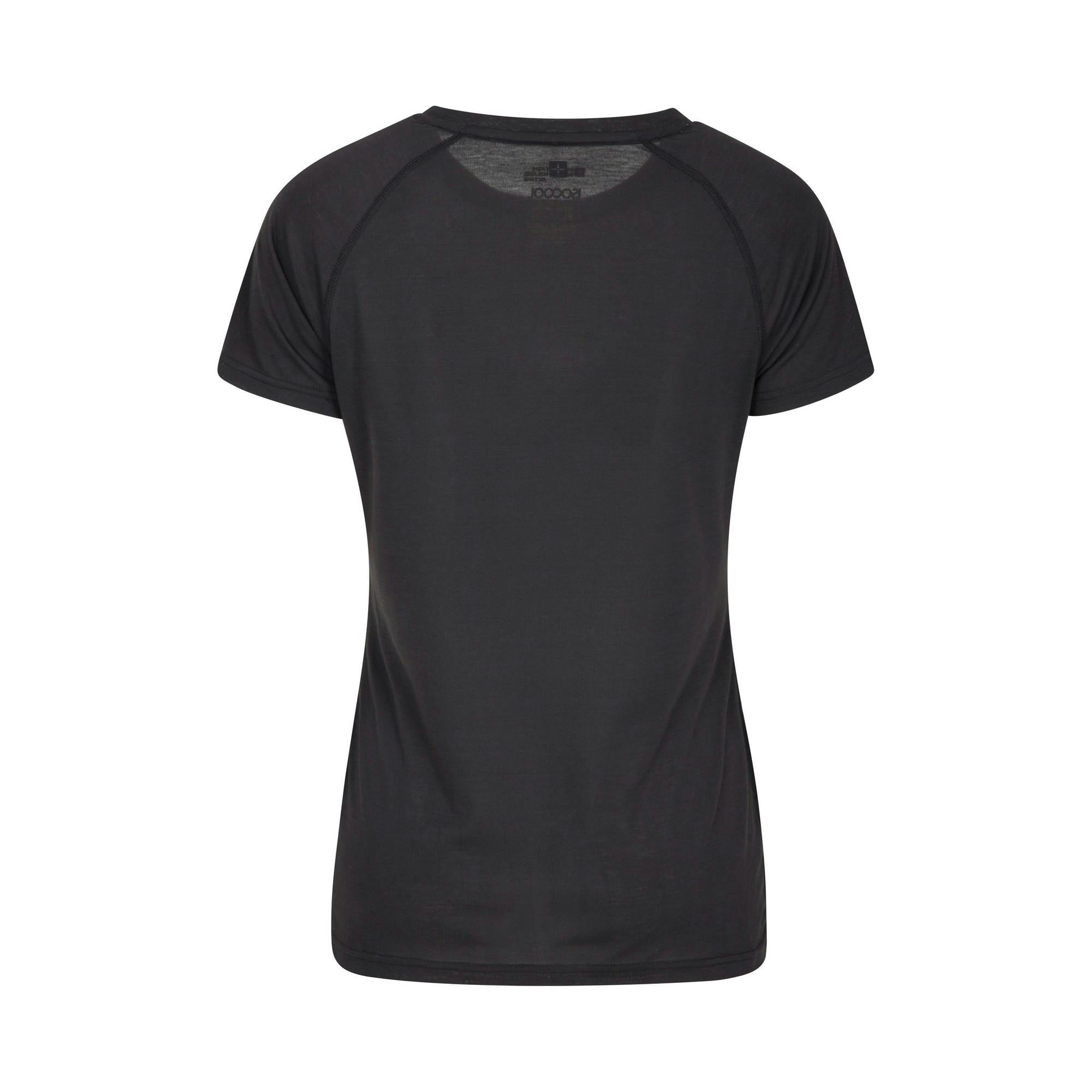 Mountain Warehouse Women's Black / Quick Dry T-Shirt - 14 Uk - 95% Polyester/5% Elastane
