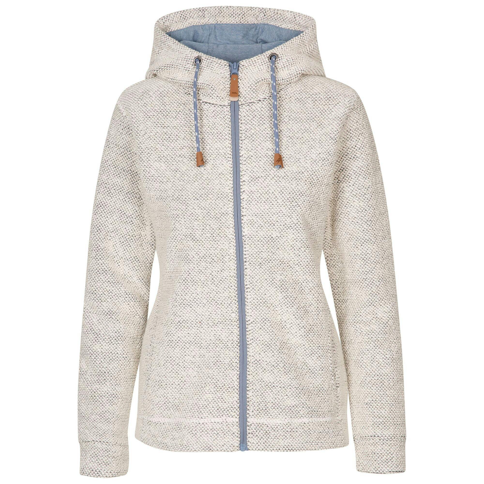 Trespass Women's White Ronee Hoodie - Off - Off - L - 88% Polyester/12% Elastane