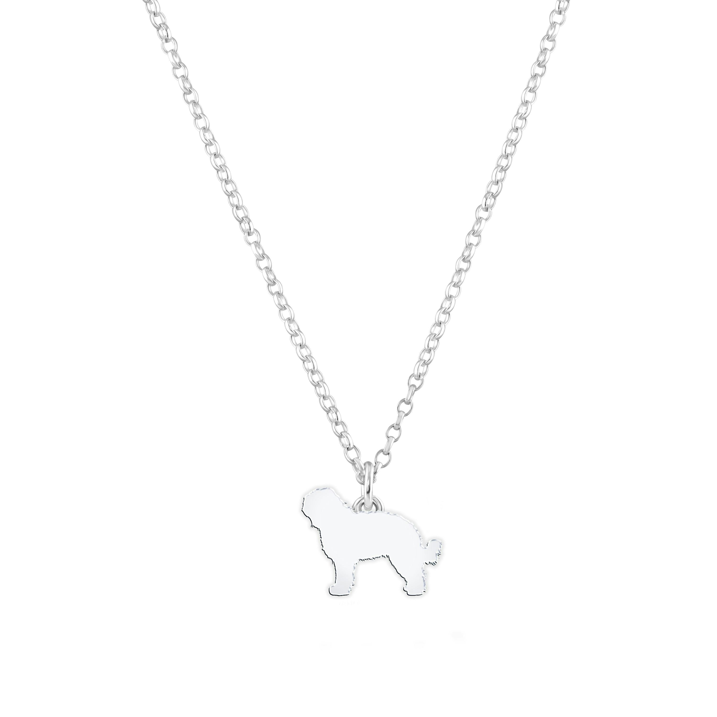 Mylee London Silver Barbet Silhouette Necklace - Personalised - Yes