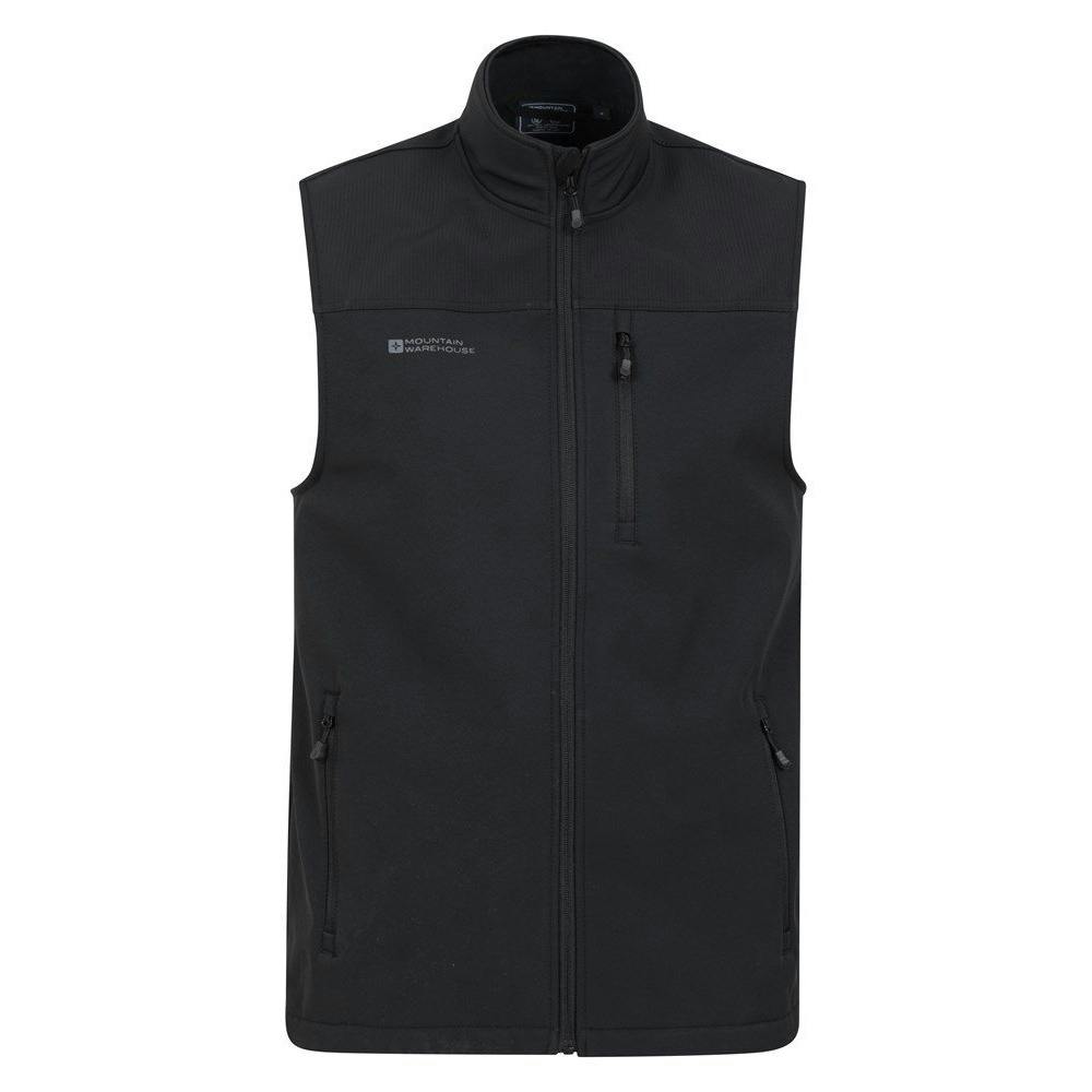 Mountain Warehouse Men's Black Grasmere Gilet - Xl - 80% Polyester/20% Elastane