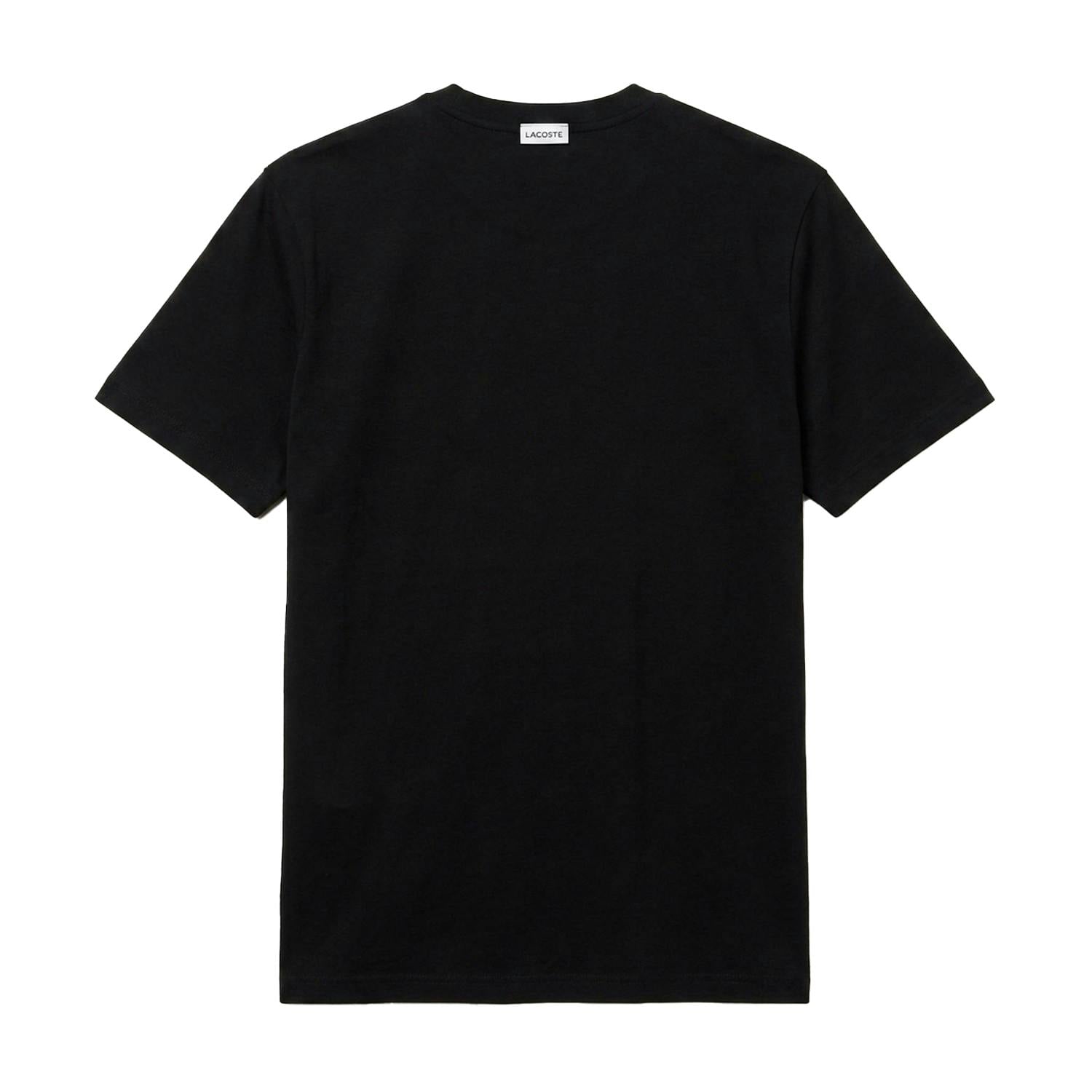 Lacoste Men's Black Logo Premium Cotton T-Shirt - 6XL - 100% Cotton