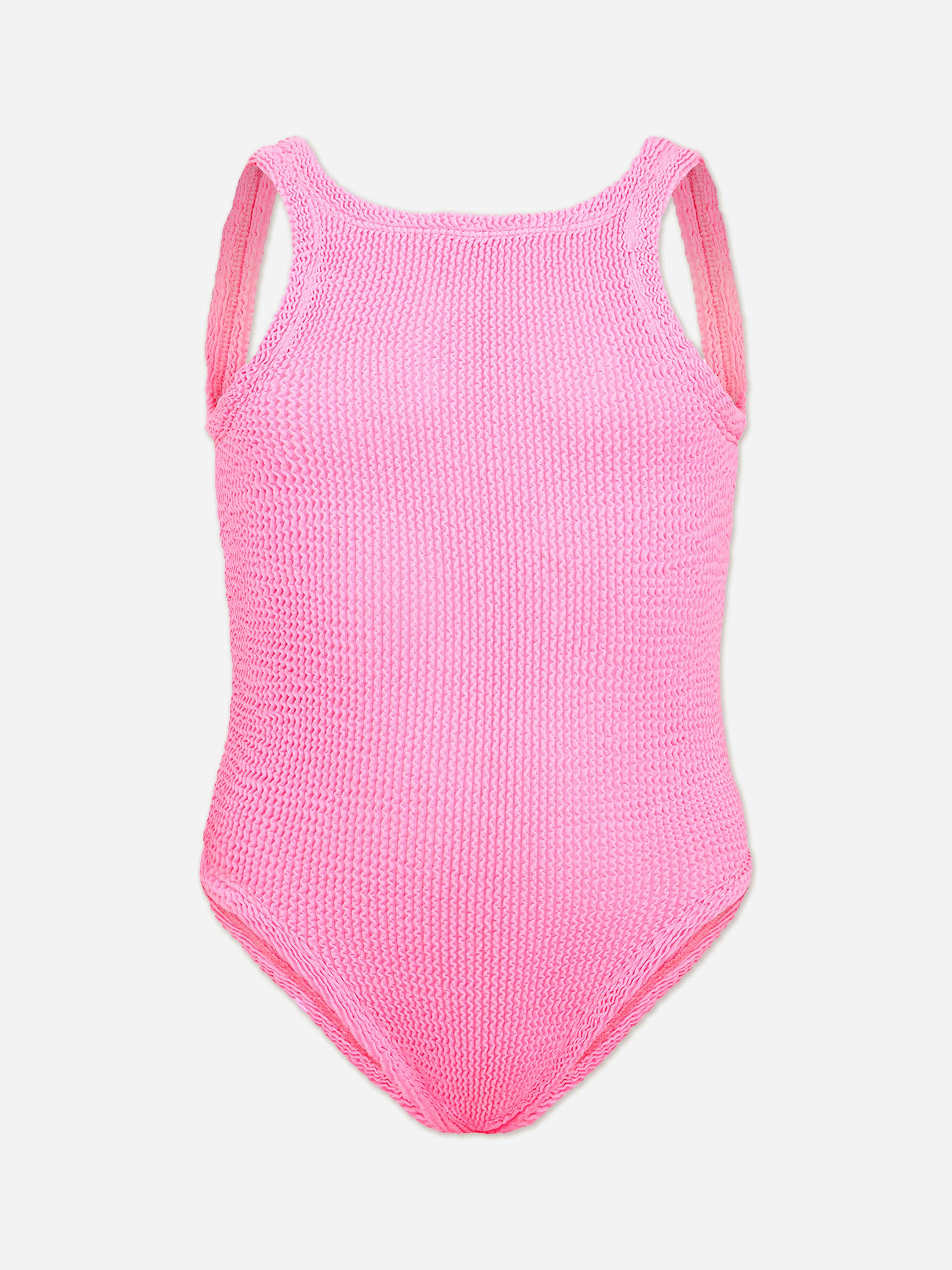 Hunza G Girls Pink Classic Swimsuit In - 7 - 12 Yrs