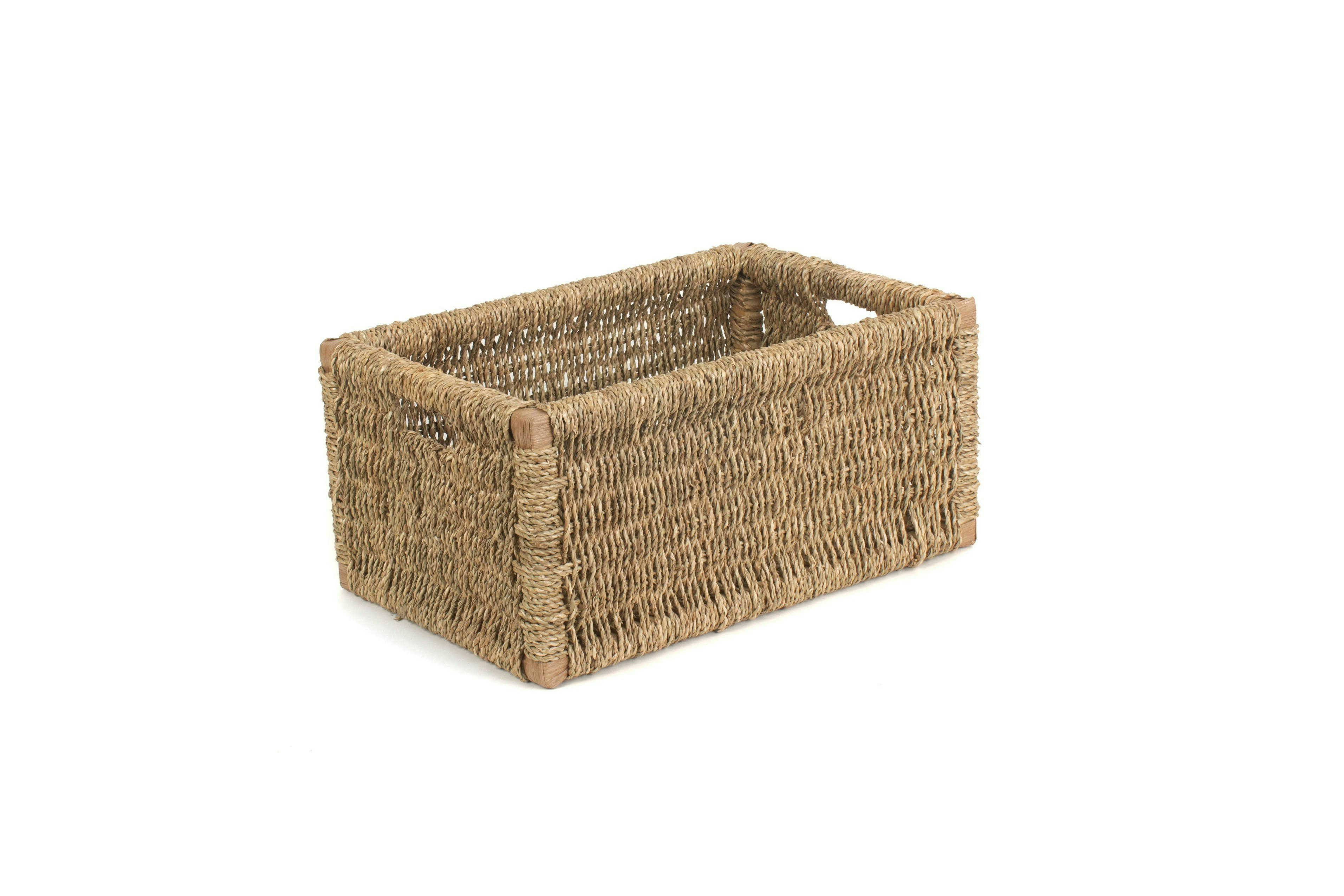 Red Hamper Seagrass Storage Basket - Medium