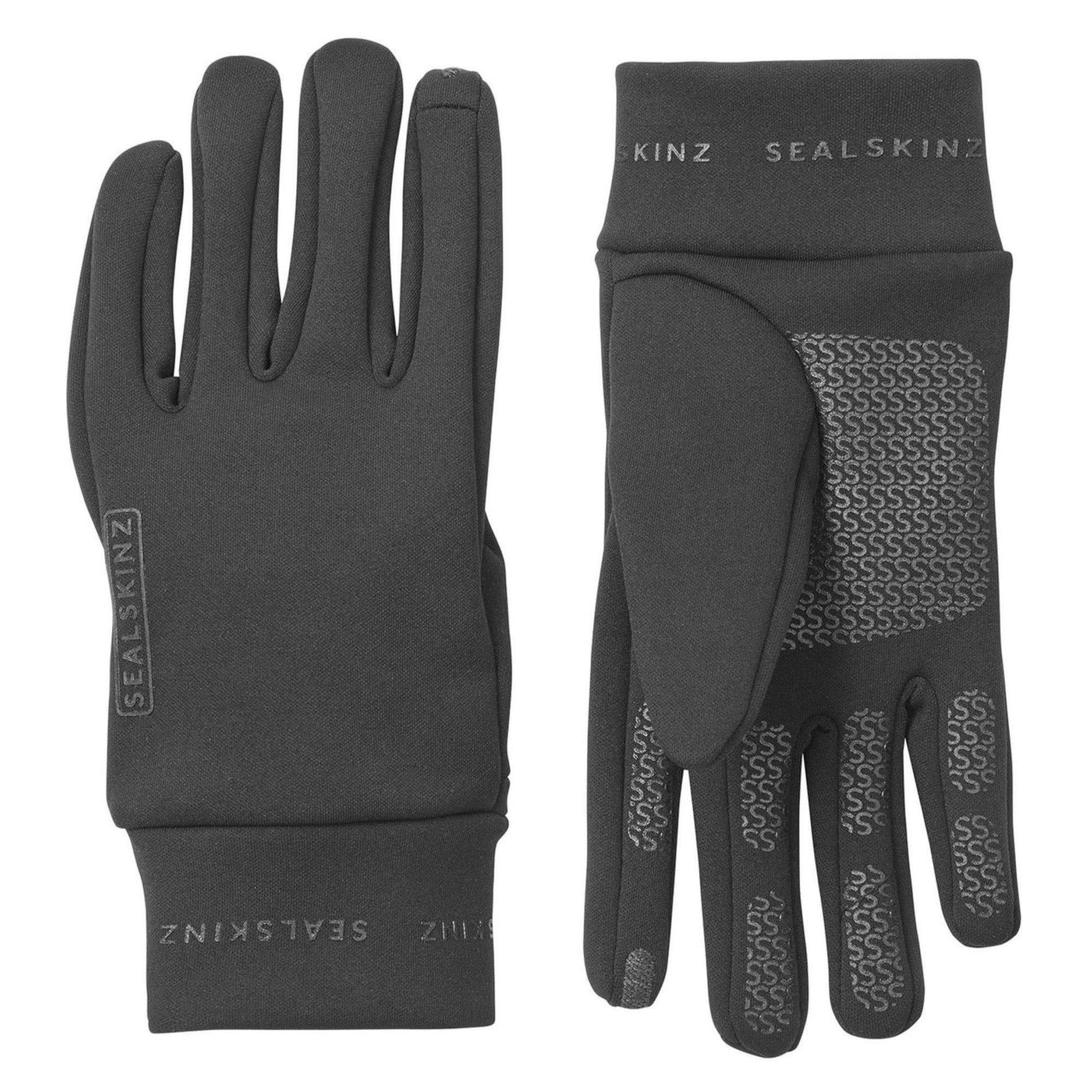 Sealskinz Men's Black Water Repellent Nano Fleece Gloves - M
