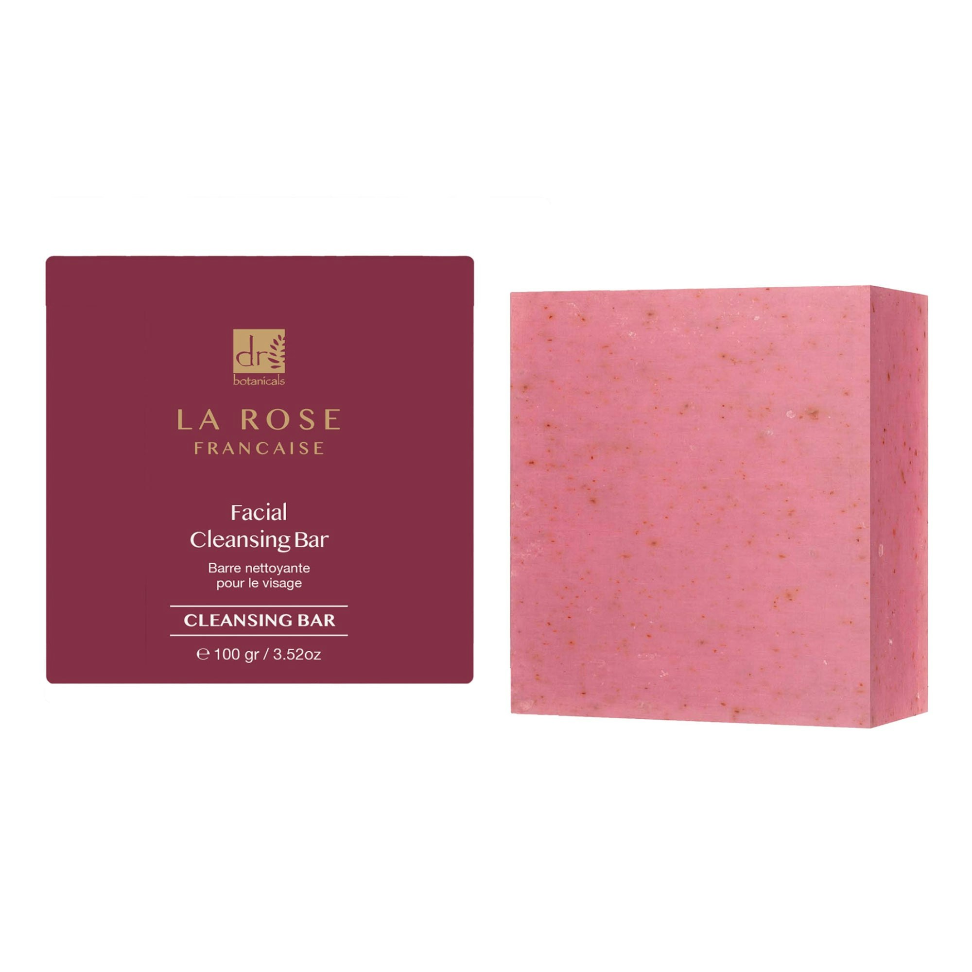Dr Botanicals La Rose Française Facial Cleansing Bar 100G