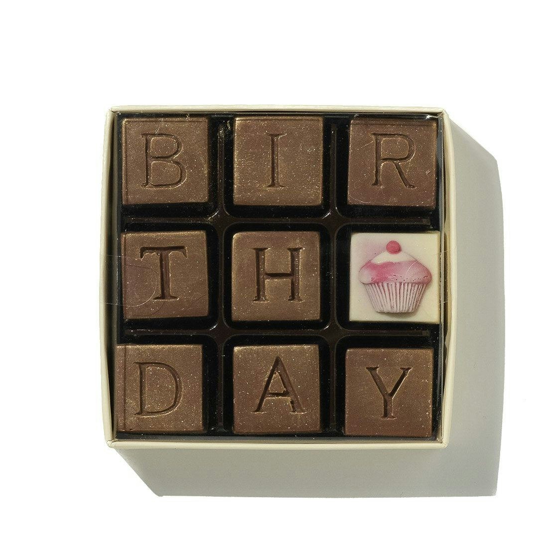 Choc On Choc White/Gold Birthday Chocolate Box