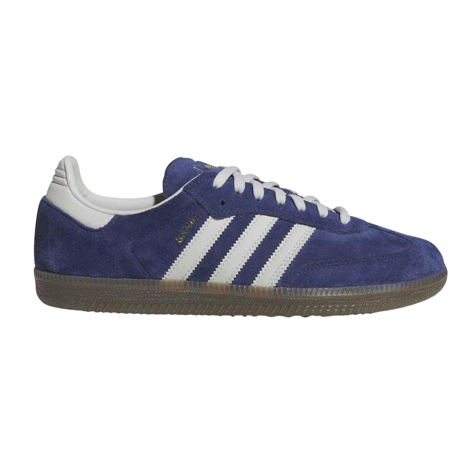 Adidas Men's Dark/Blue Samba Adv Leather Trainers - 8.5 Uk - 100% Mixed