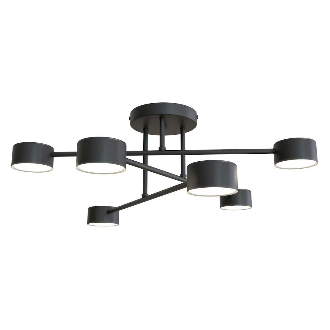 Emibig Black Halo Ceiling Lamp 6 X Gx53