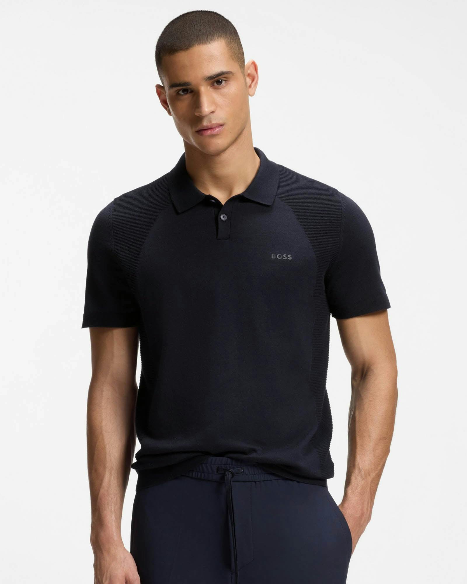 Boss Men's Green/Dark/Blue Motum-Lite Short Sleeve Polo Shirt - 402 - 402 - M