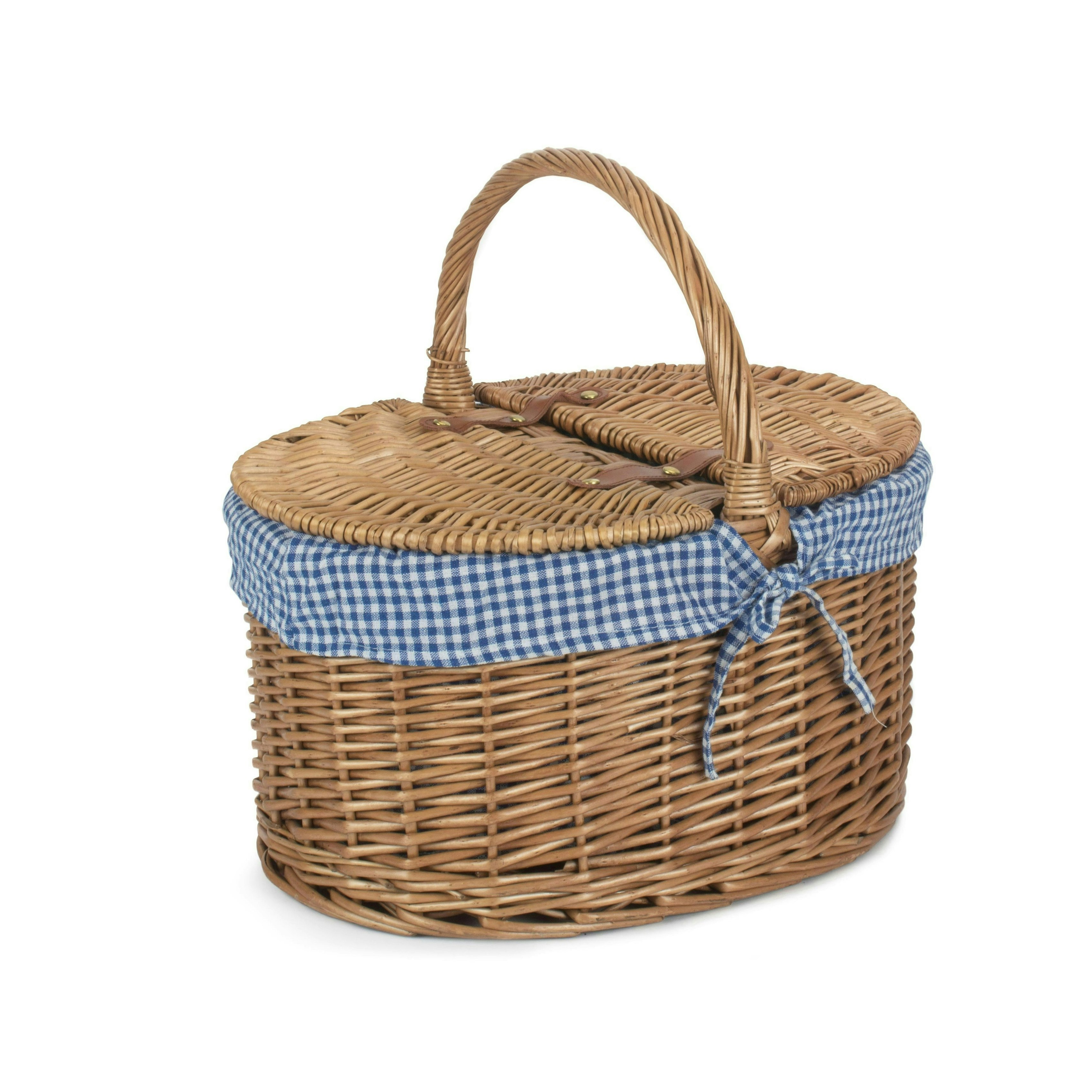Red Hamper Red/Light/Blue Hamper Large Steamed Oval Butterfly Lidded Wicker Picnic Basket